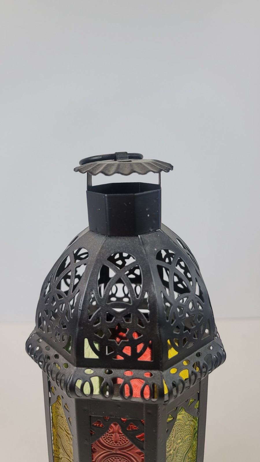 11″ Moroccan Lanterns Decorative Indoor & Outdoor Vintage Candle Holder Black
