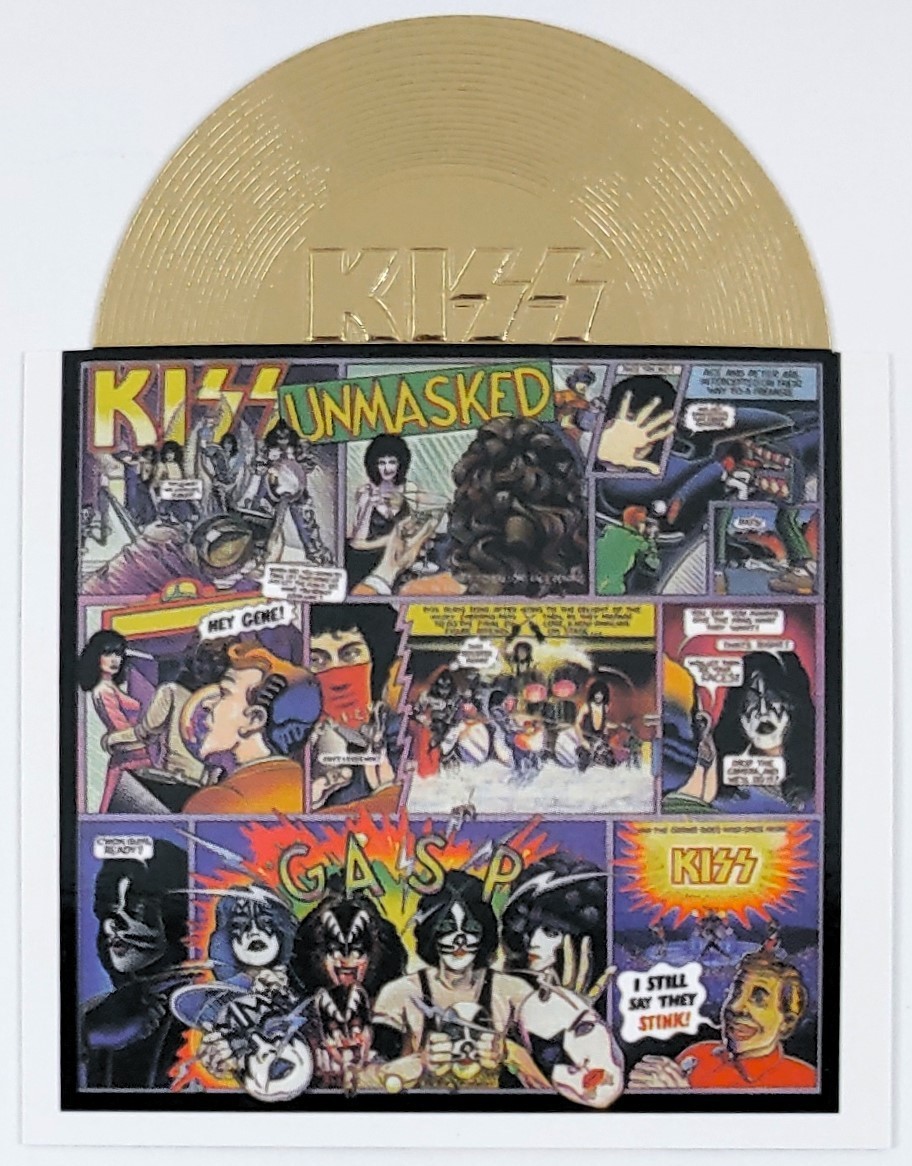 2001 NECA KISS Alive #A11 Unmasked 1980 Gold Record Insert Chase Card! NM!