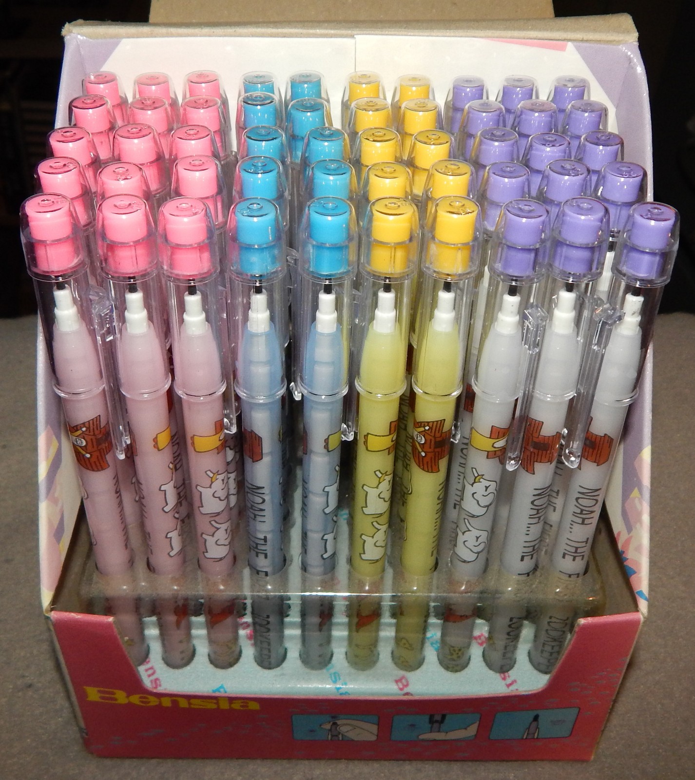 10 Vintage Noah Multipoint Stacking Pencils, 11 leads per pencil, 4 colors