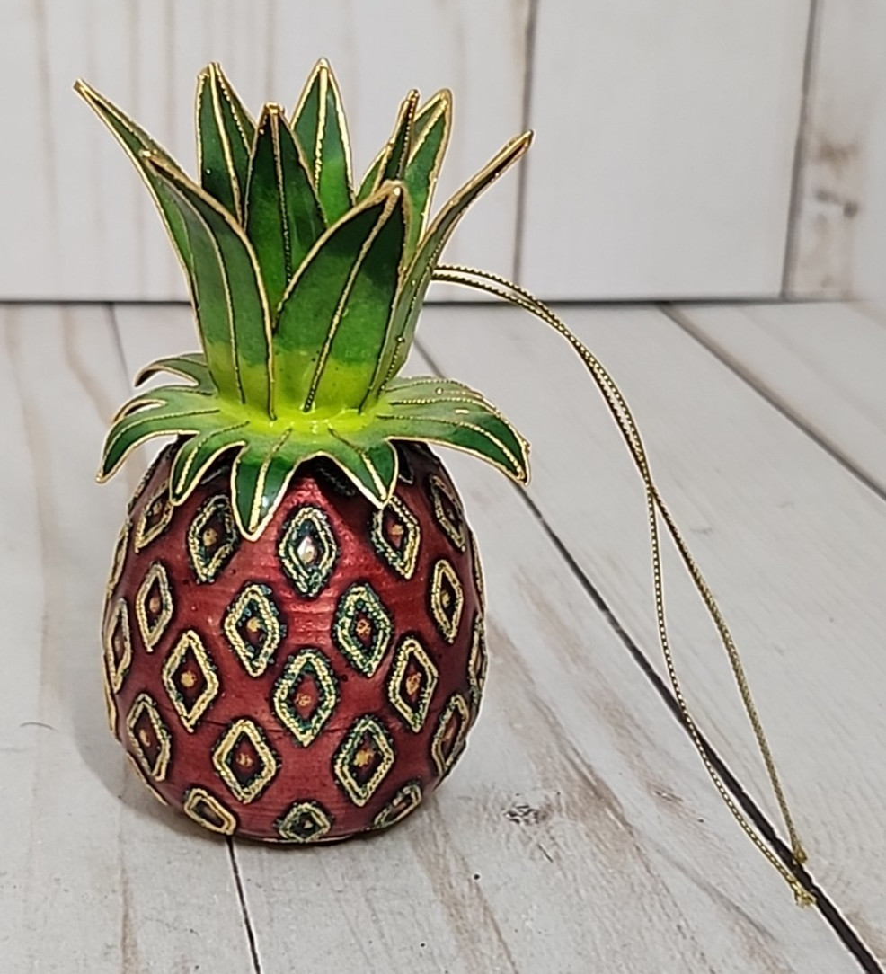 Cloisonne Pinapple Hallmark Art Deco – 3″ Tall See actual pics condition