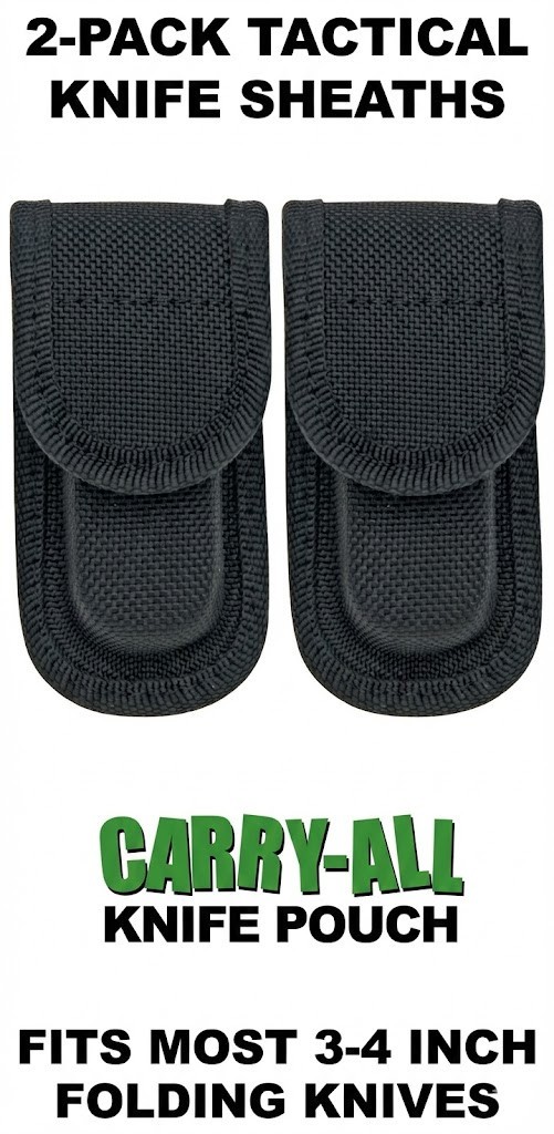2-Pack Tactical Mini Pouch 3″ Knife Sheath Lighter Holder Belt Loop Scout Carry