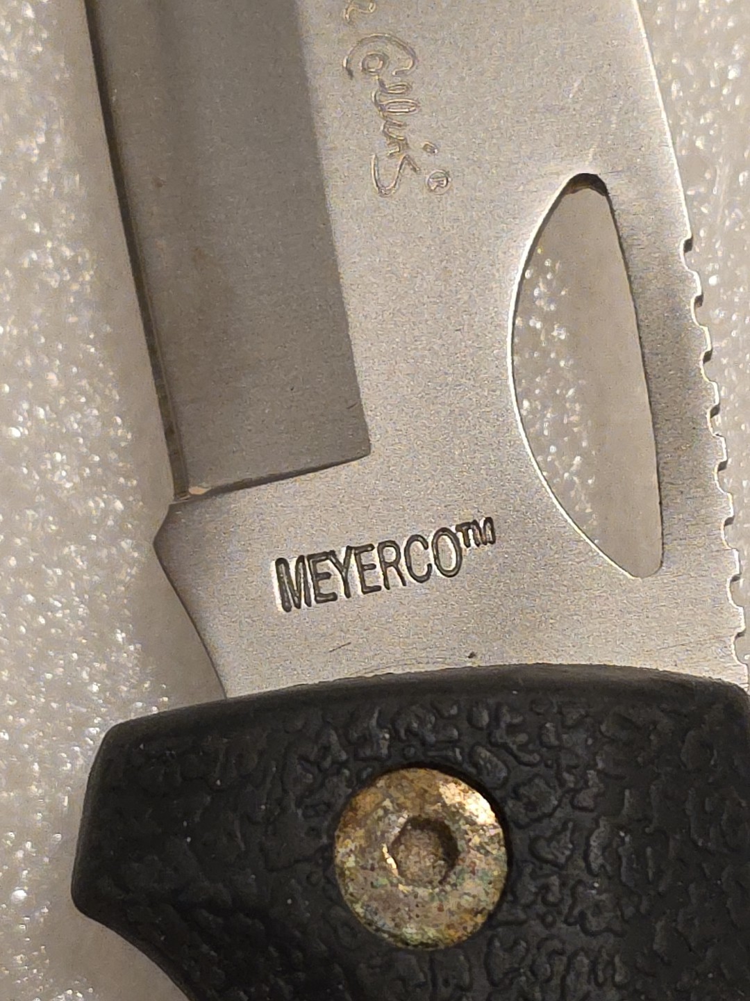 RARE Version Meyerco Blackie Collins Gut Hook Drop Point Knife 8.5″ Skinning A1