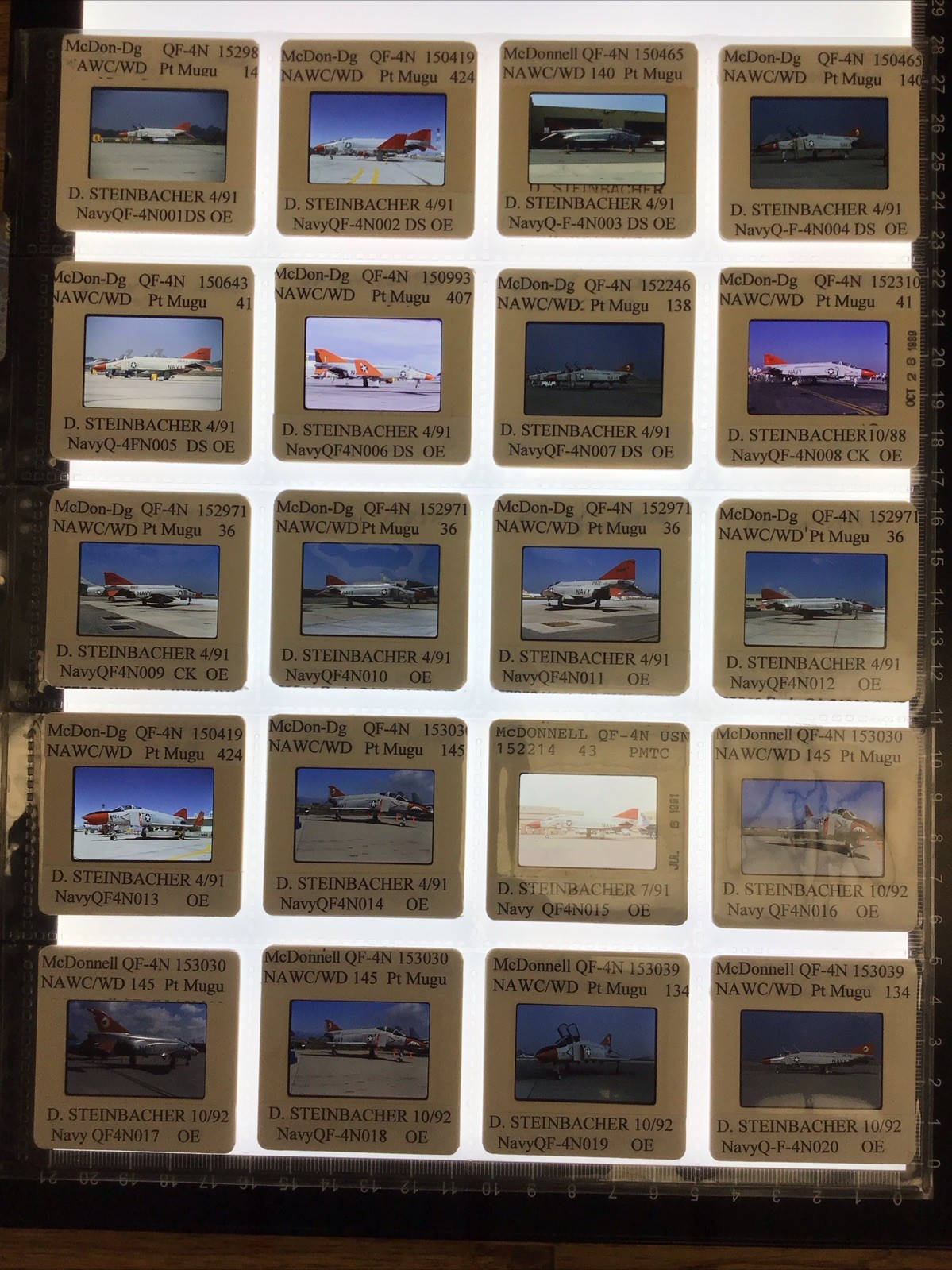 35mm SLIDE Lot Of 20 – McDonnell Phantom QF-4N Pt Mugu – F4F095