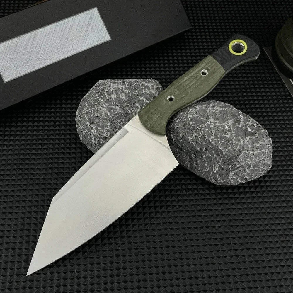 Station 4010BK Style Fixed Blade Kitchen Knife 6″ Clip Point D2 G10 Sheath
