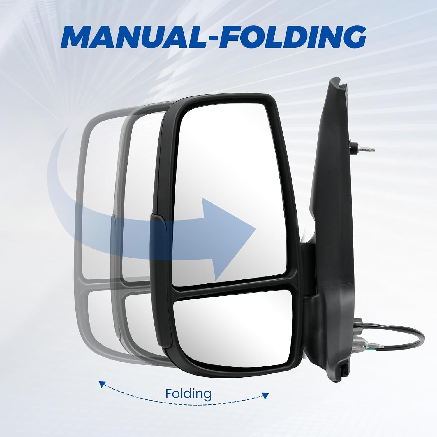 Driver Side Mirror Compatible with 2015-2025 Ford Transit 150 250 350 350 Hd,Lef