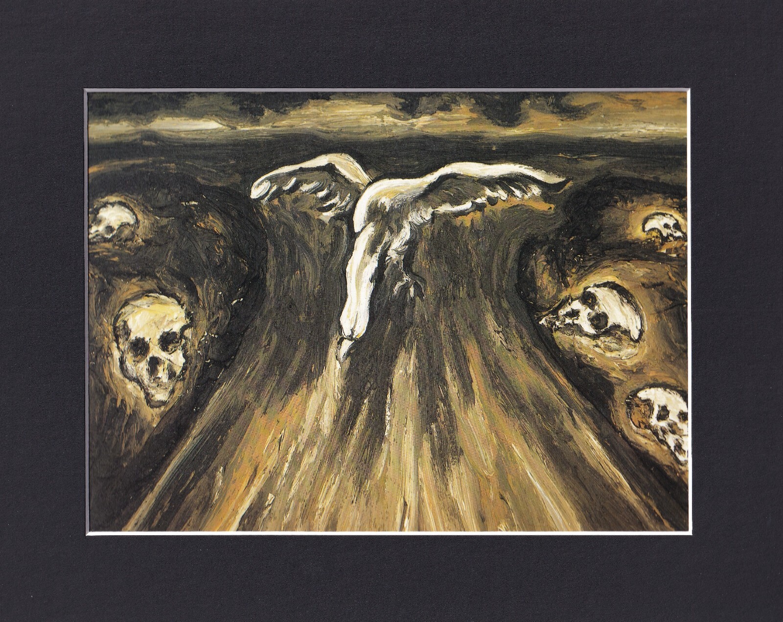 8X10″ Matted Print Contemporary Art Picture: Enzo Cucchi, Uncultivated Landscape