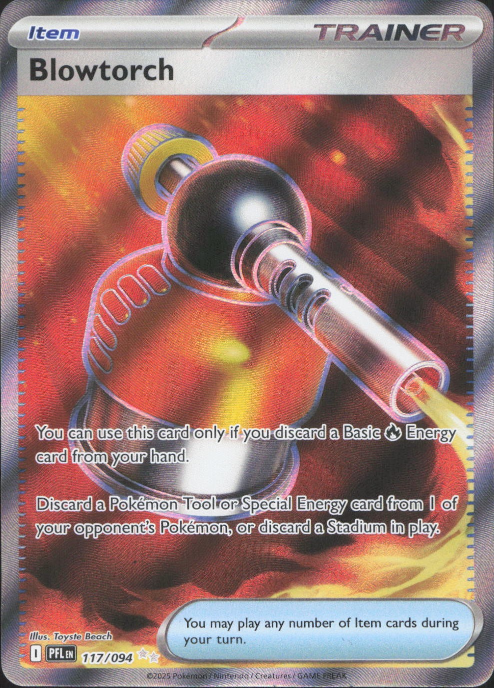 Blowtorch 117/094 Ultra Rare Phantasmal Flames Pokemon Near Mint