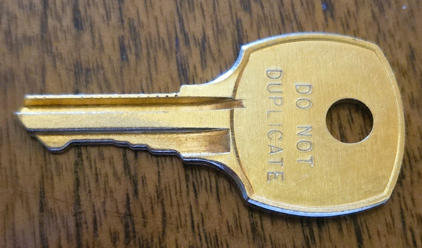 Cedar Chest Key Pre-1987 – Replacement Key Only – see lock list in description