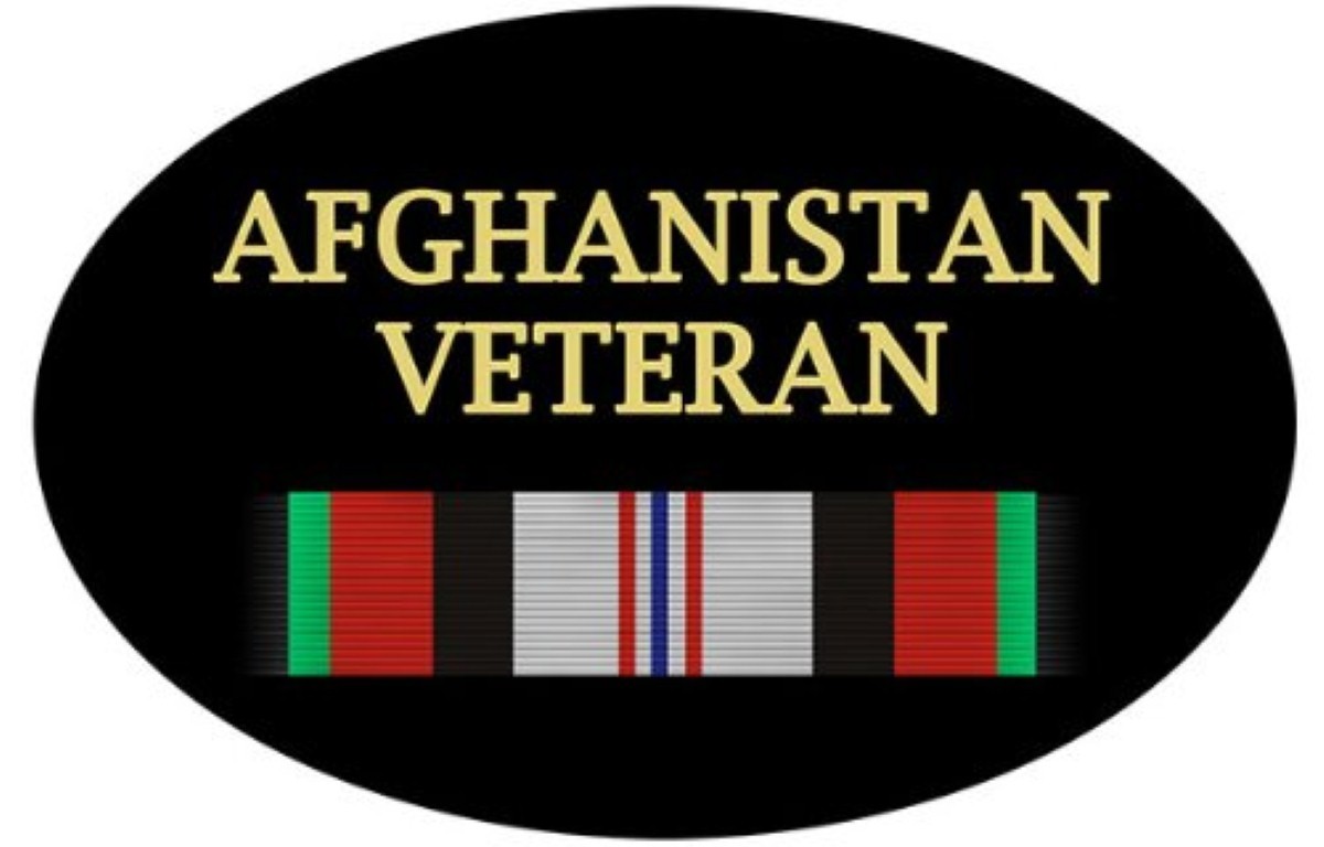 AFGHANISTAN VETERAN BUMPER STICKER TOOL BOX STICKER HARD HAT STICKER LAPTOP