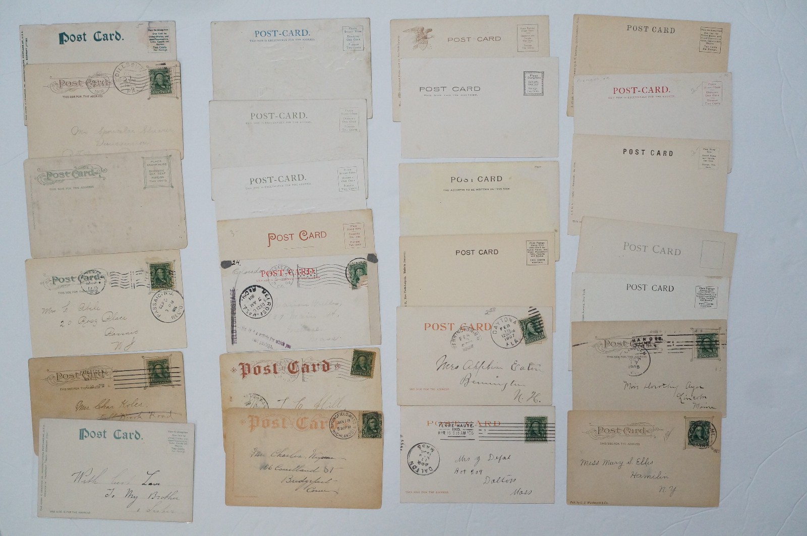 Postcard LOT 95 UNDIVIDED BACK Antique Old Post Cards United States Vintage Huge