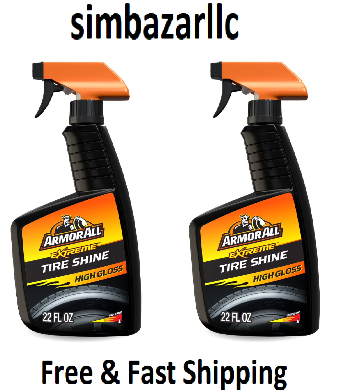 (2 Pack) Armor All Extreme Tire Shine Spray for Car Detailing, 22 fl oz Bottle​