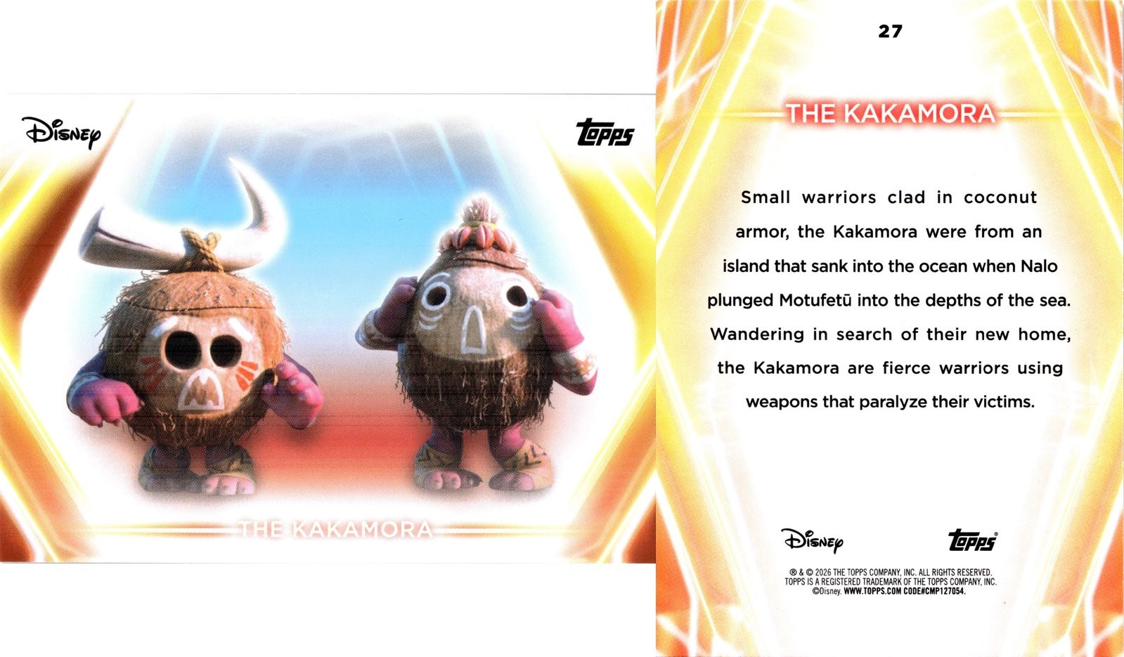 2026 Topps Disney Neon The Kakamora #27 Moana