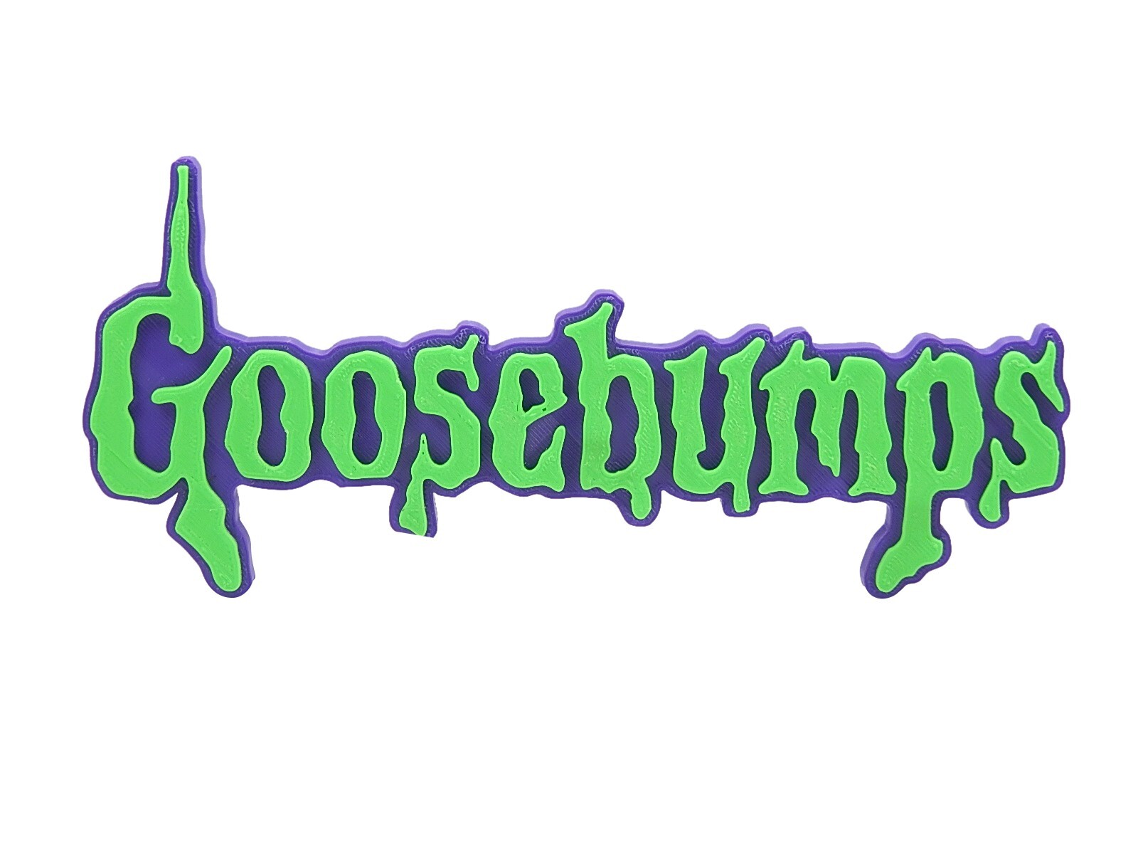 Goosebumps Movie TV Logo Sign Display 3D Wall Desk Shelf Art 8″ x 3 1/2″ x 3/8″