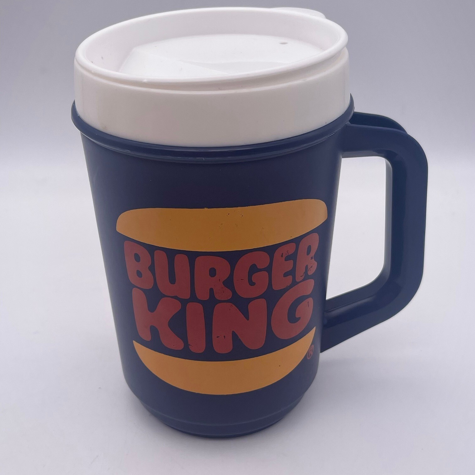 VINTAGE Maxwell House BURGER KING COFFEE MUG w/ Lid, has Handle, clean! 16 oz? M
