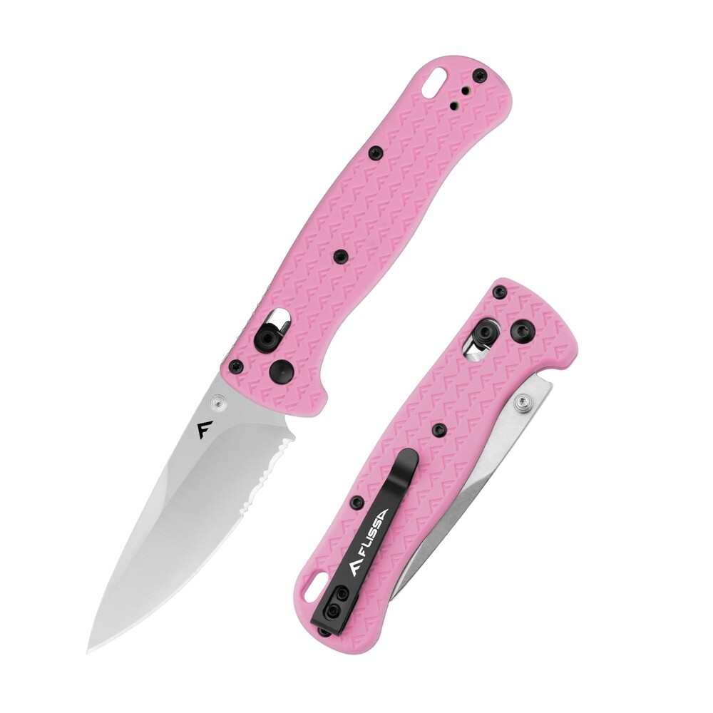 FLISSA 4.5″ Pocket Folding Knife Axis Lock Camping Hiking Knife with Pocket Clip