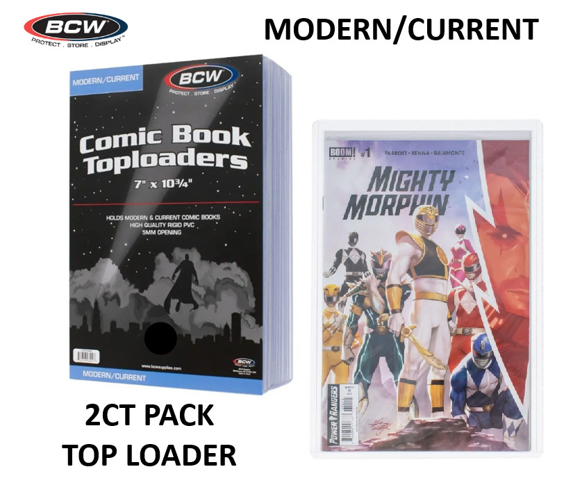 BCW (New) 2 Pack – Comic Book Top Loader – Current/Modern Rigid PVC Holder