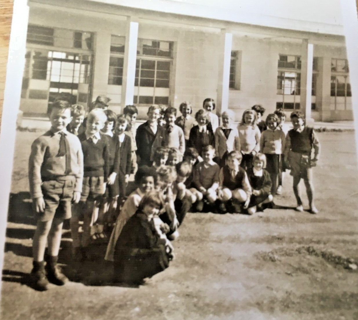 MALTA SCHOOL pupils RAF LUQA sepia small PHOTOGRAH 1961 6/6CM