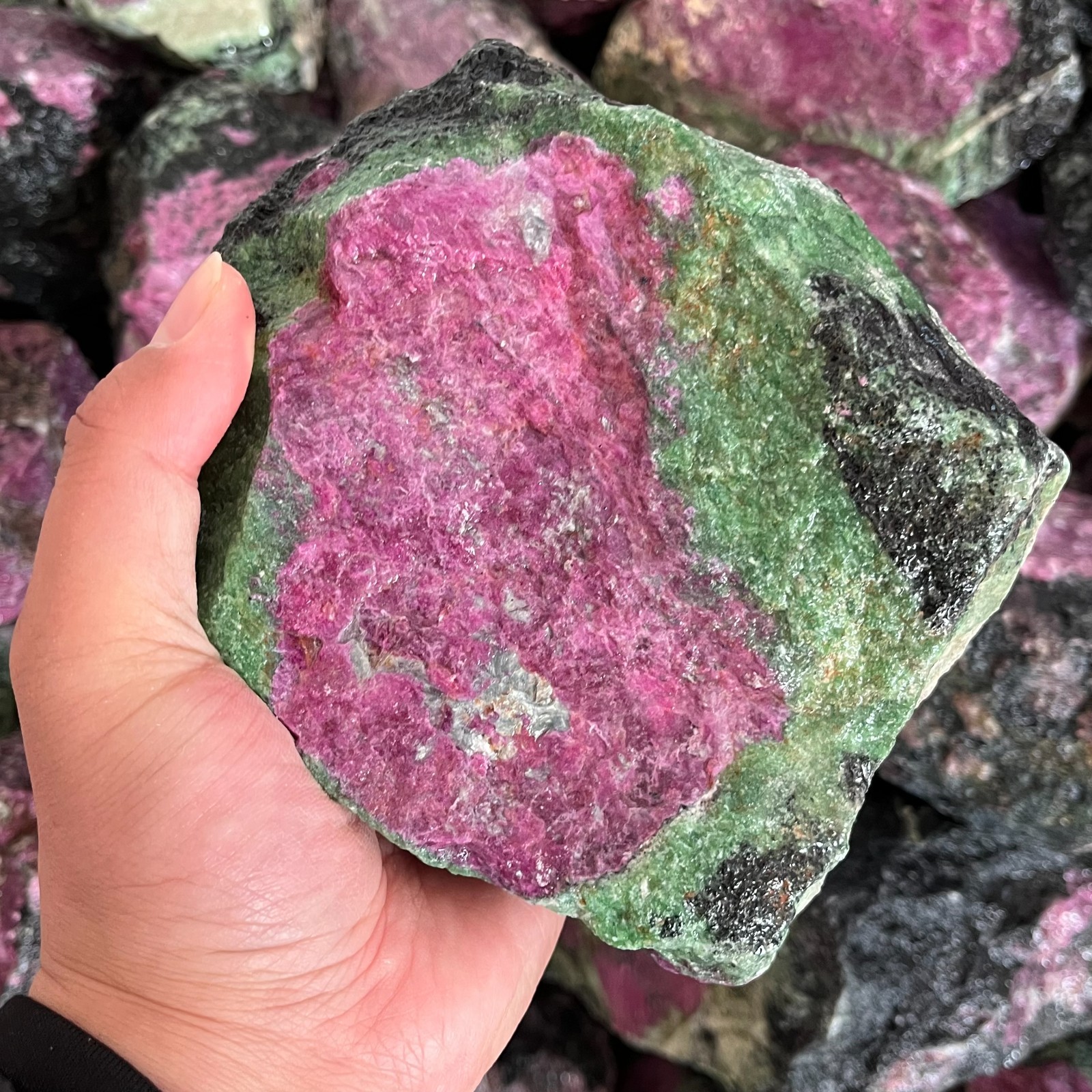 20kg Wholesal Natural Ruby Zoisite Gemstone Raw Stone Specimen Healing