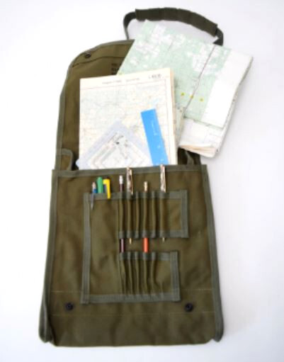 US Made Canvas Map & Photograph Case with Adjustable Shoulder Strap Free Ship