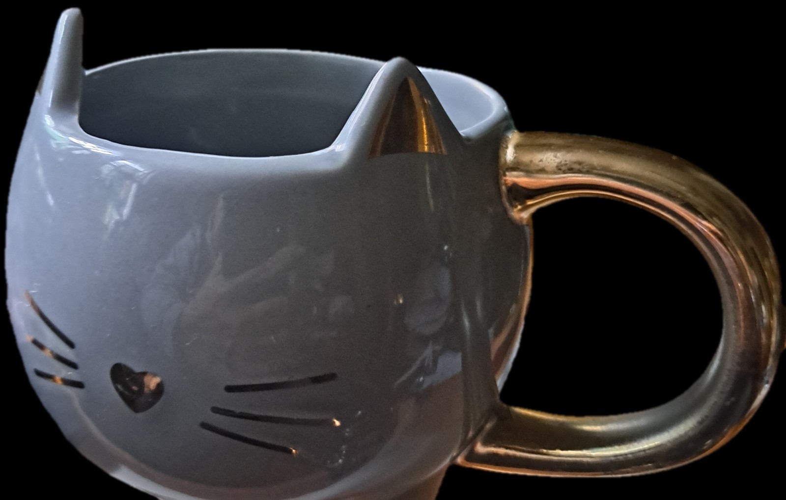 AVENUE 9 KITTY “CUP” GREY/ GOLD- HAND WASH ONLY