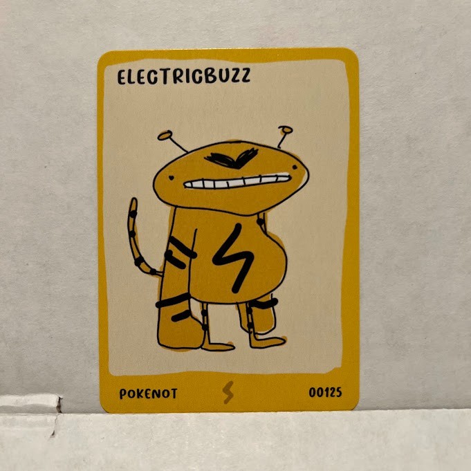 Pokenot Electricbuzz Electabuzz 00125 Dysfunctional Passholder Pokenots 151 Card