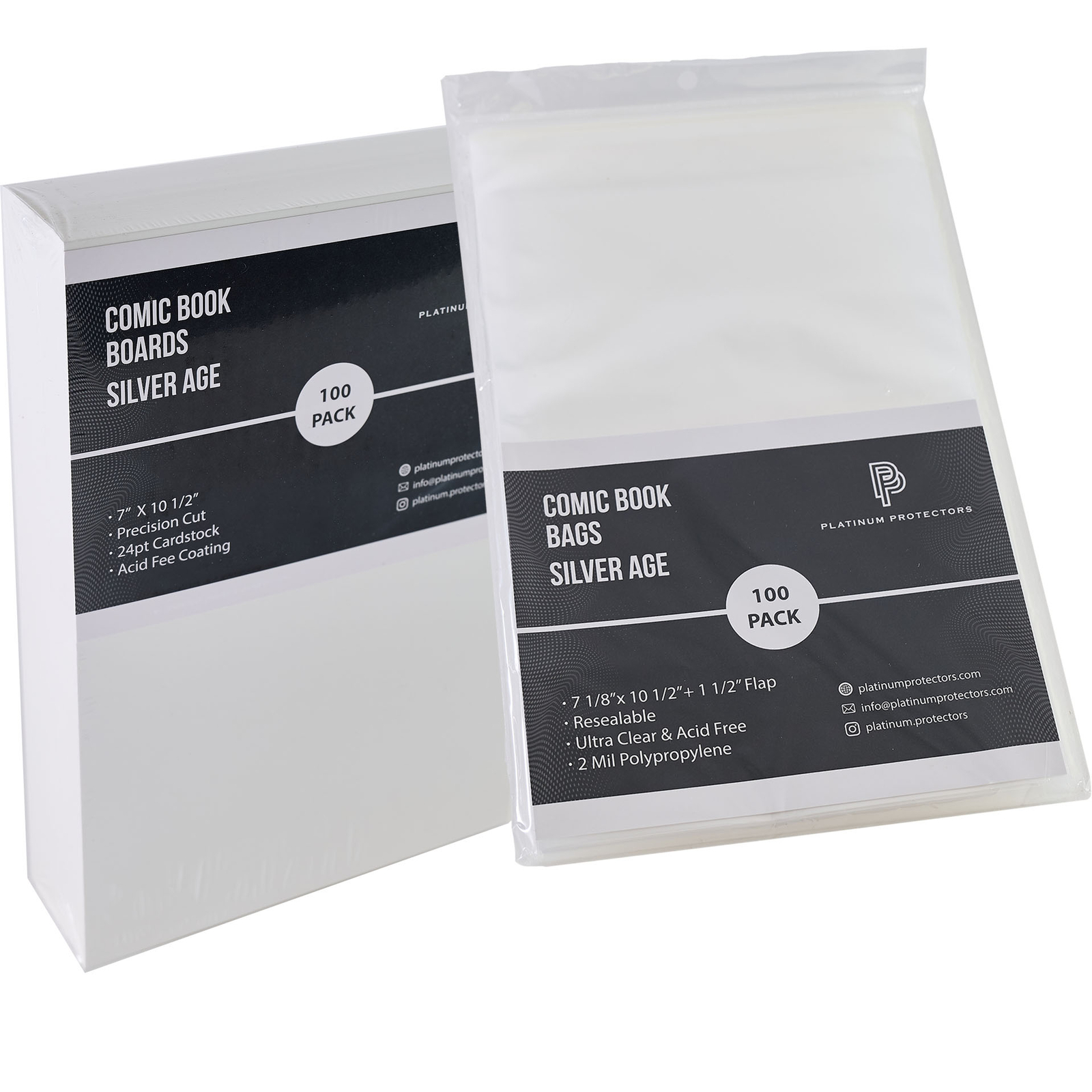 1000 Comic Book Bags & Boards for Silver Age, Current/Modern Premium Resealable