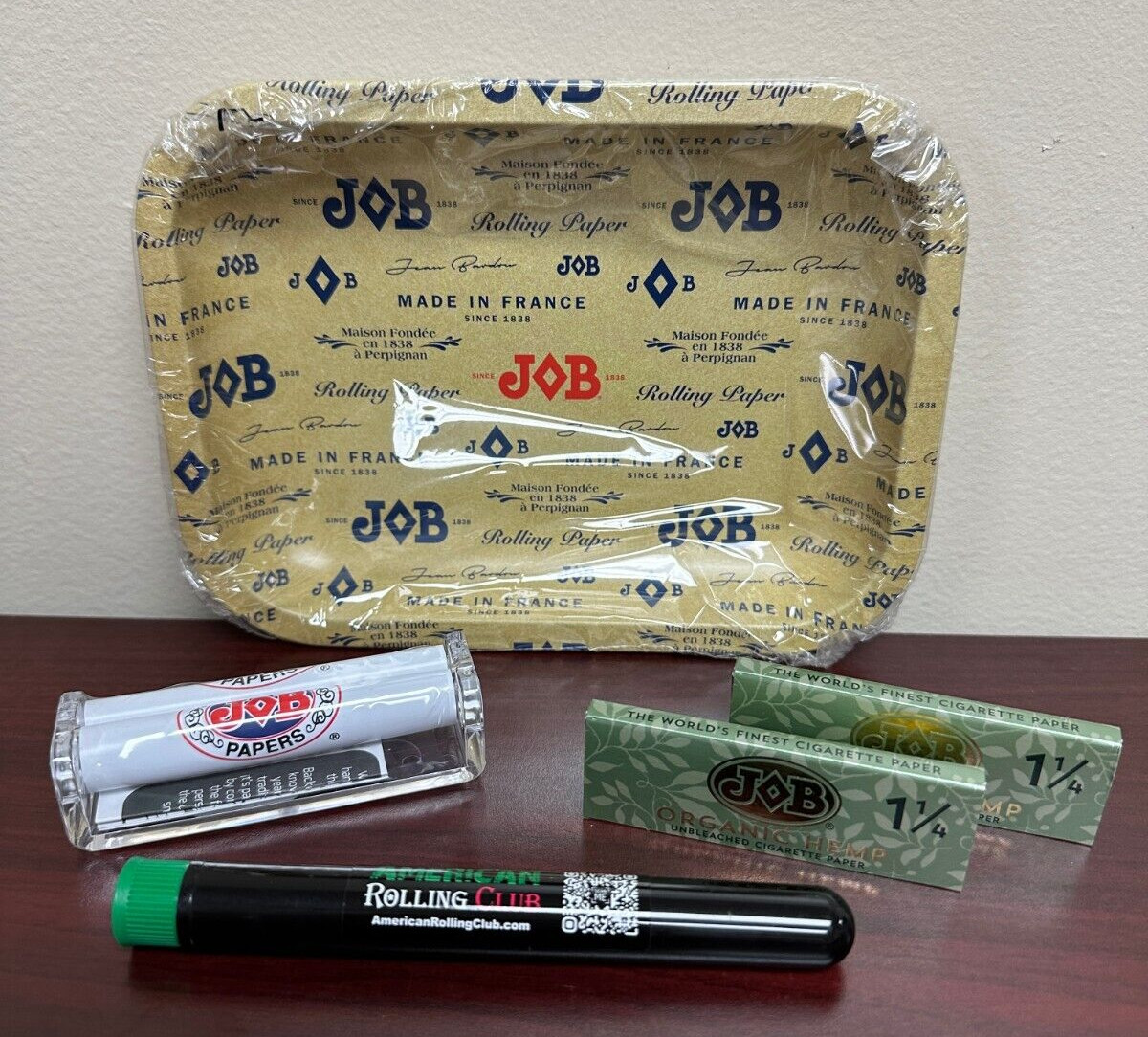 JOB Organic 1 1/4 MINI Tray Combo -79mm Roller-2 Organic 1 1/4 Papers- MINI Tray