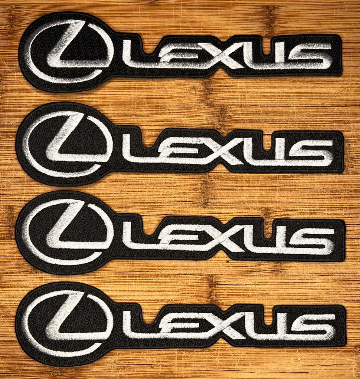 Set of 4 Lexus OEM NOS Patches High Durability 8 X 2 Inches