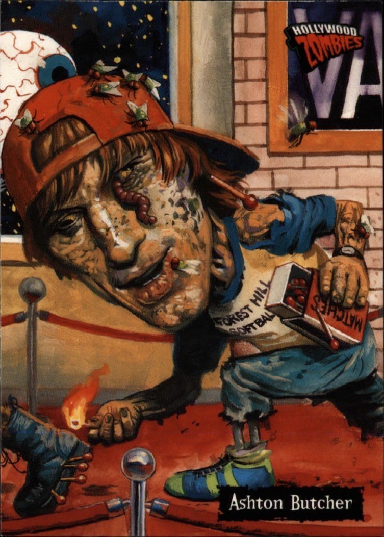 2007 Topps Hollywood Zombies Ashton Butcher Ashton Kutcher Parody Card #65