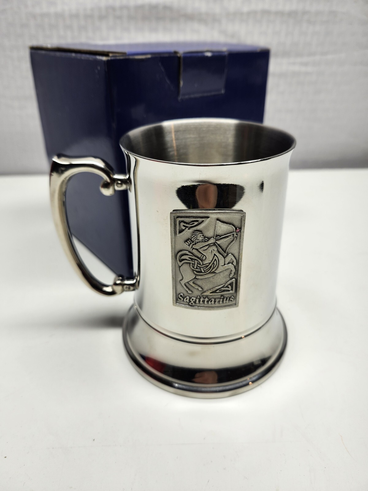 Sagittarius Zodiac Stainless Steel Beer Mug Tankard Shiny Finish Gift w/ Box