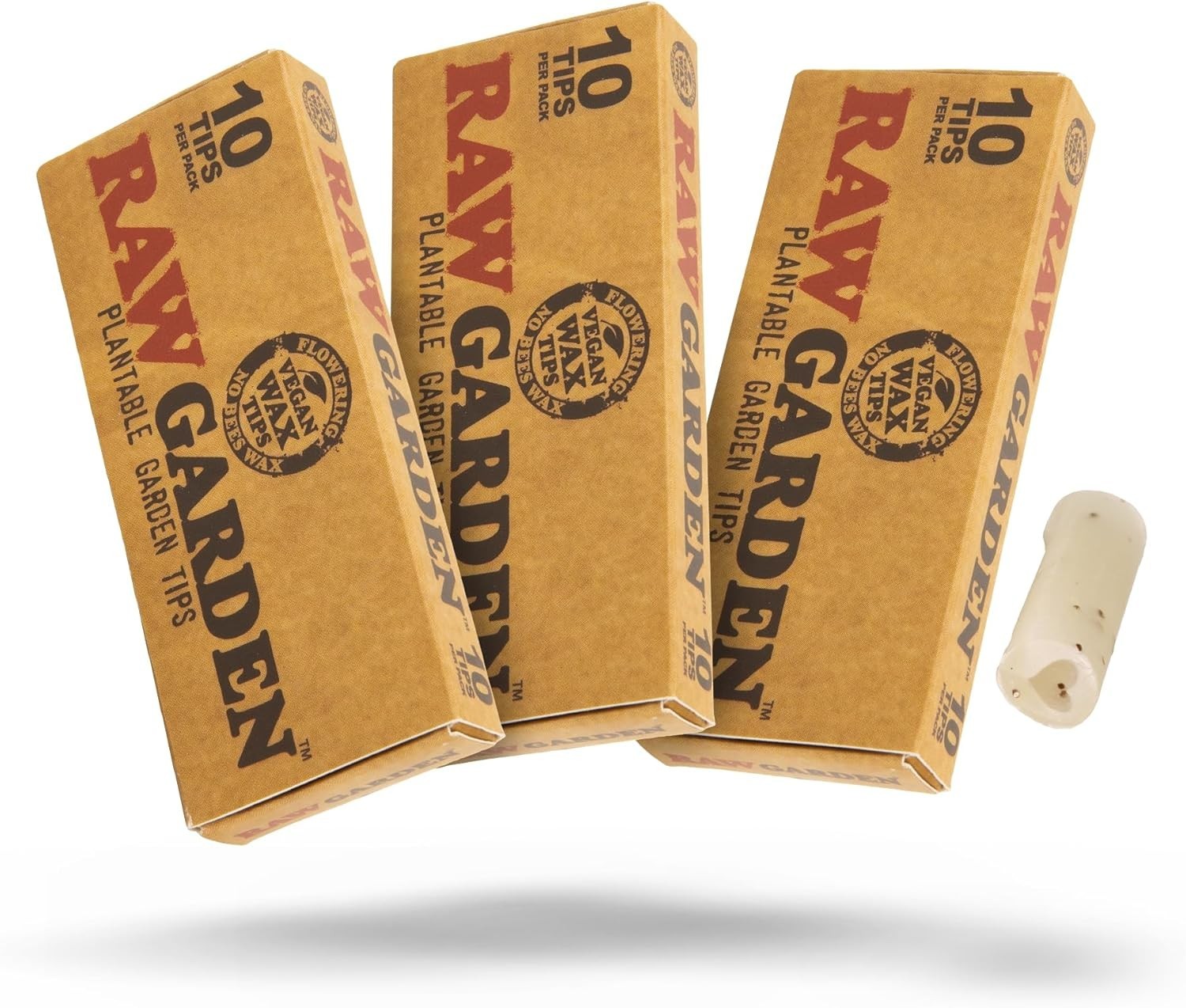 RAW Plantable Garden Filter Tips -10 Tips Per Pack – 3 Pack Kit = 30 Tips