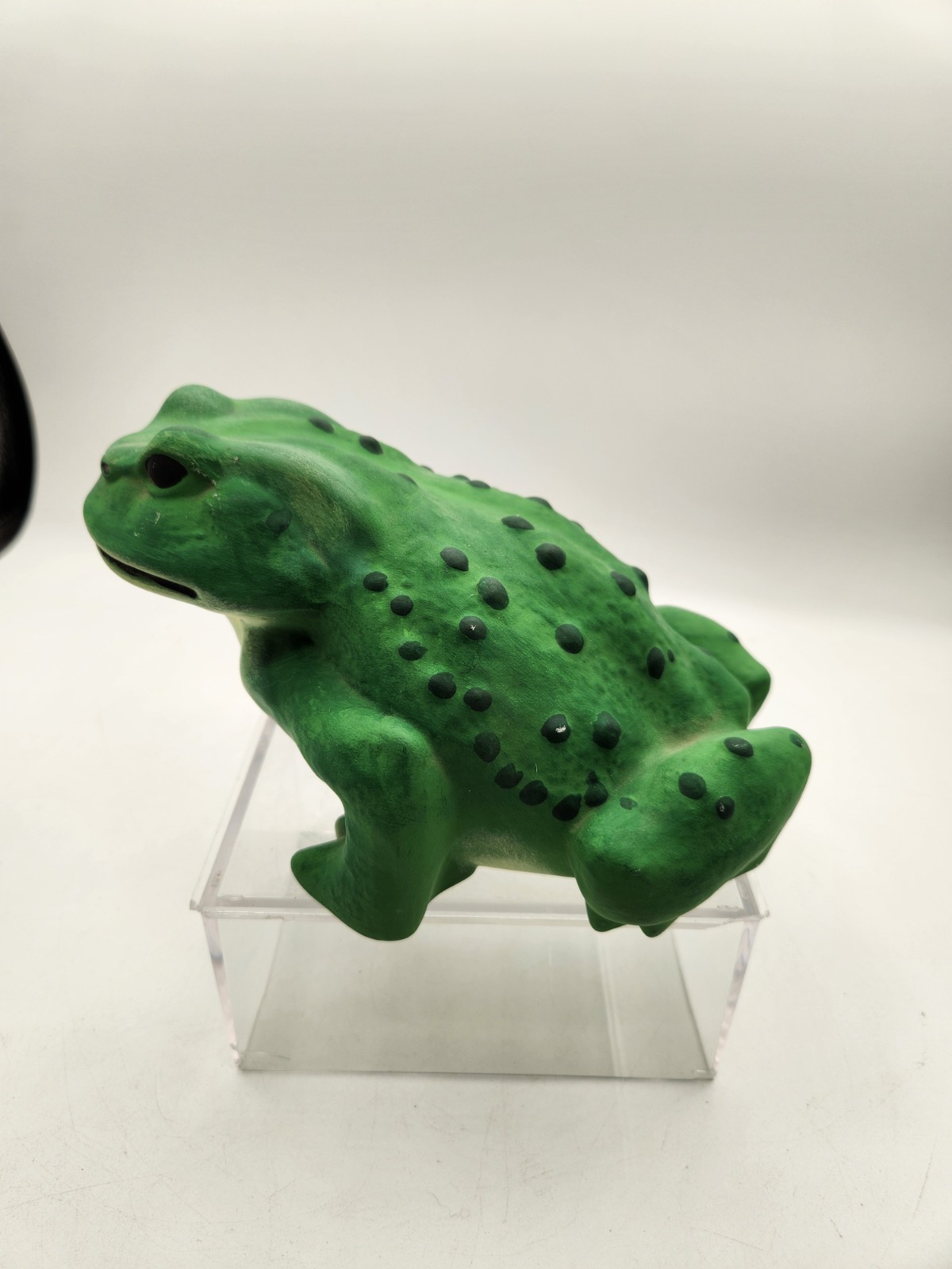 Ceramic Clay Frog Toad Green Signed Mary ’98 Handmade Pottery Matte Paint