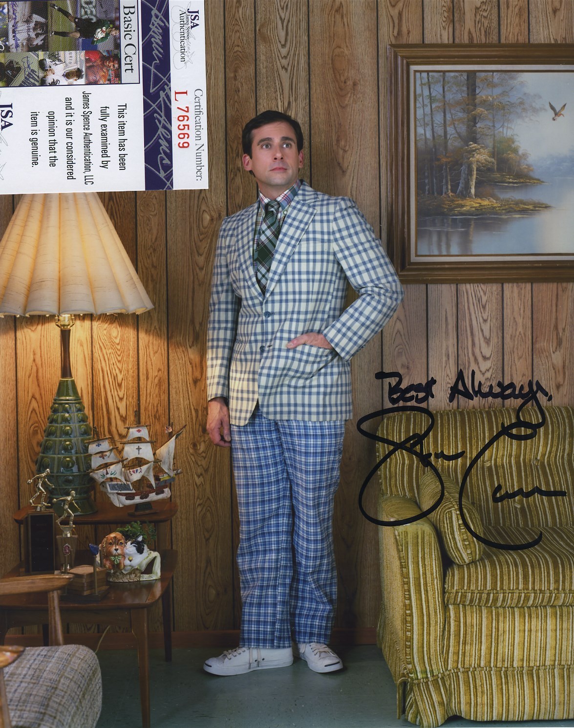 STEVE CARELL SIGNED AUTOGRAPHED COLOR PHOTO GET SMART JSA COA JAMES SPENCE
