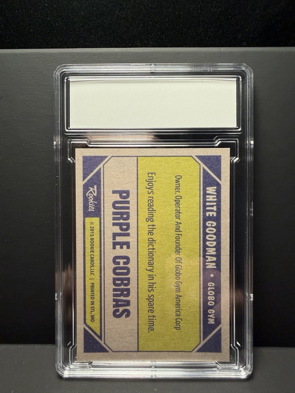 White Goodman Custom Graded Case Baseball Card Rated Rookie Style Dodgeball
