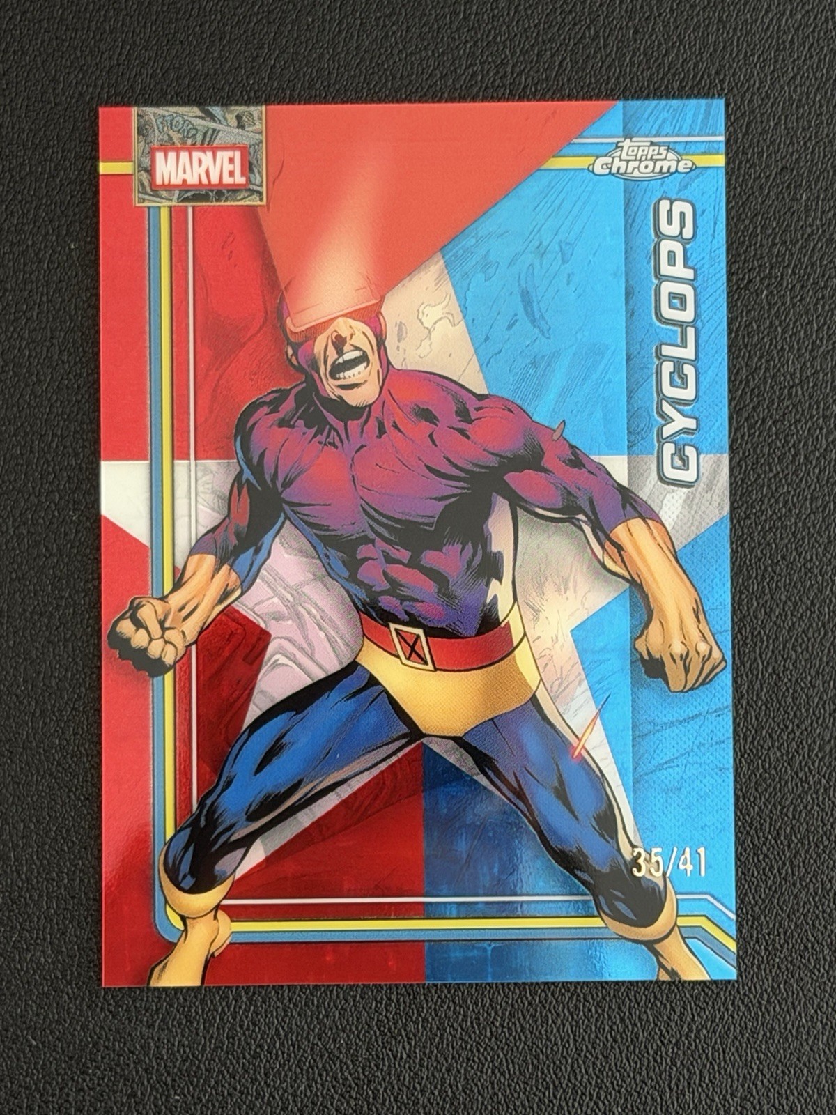 Cyclops /41 Captain America’s Star Refractor 2026 Topps Chrome Marvel #24