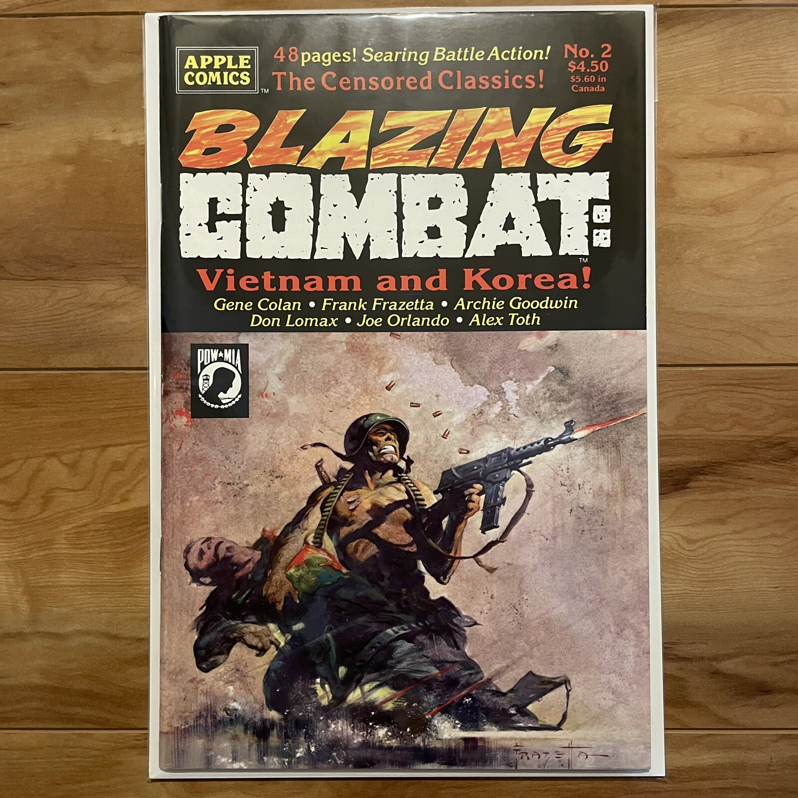 Blazing Combat Vietnam And Korea #2 Apple Comics 1993 Frank Frazetta Cover Art