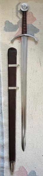 War Sword Replica in Excellent Condition- 1085 Tempered Steel-W/Scabbard