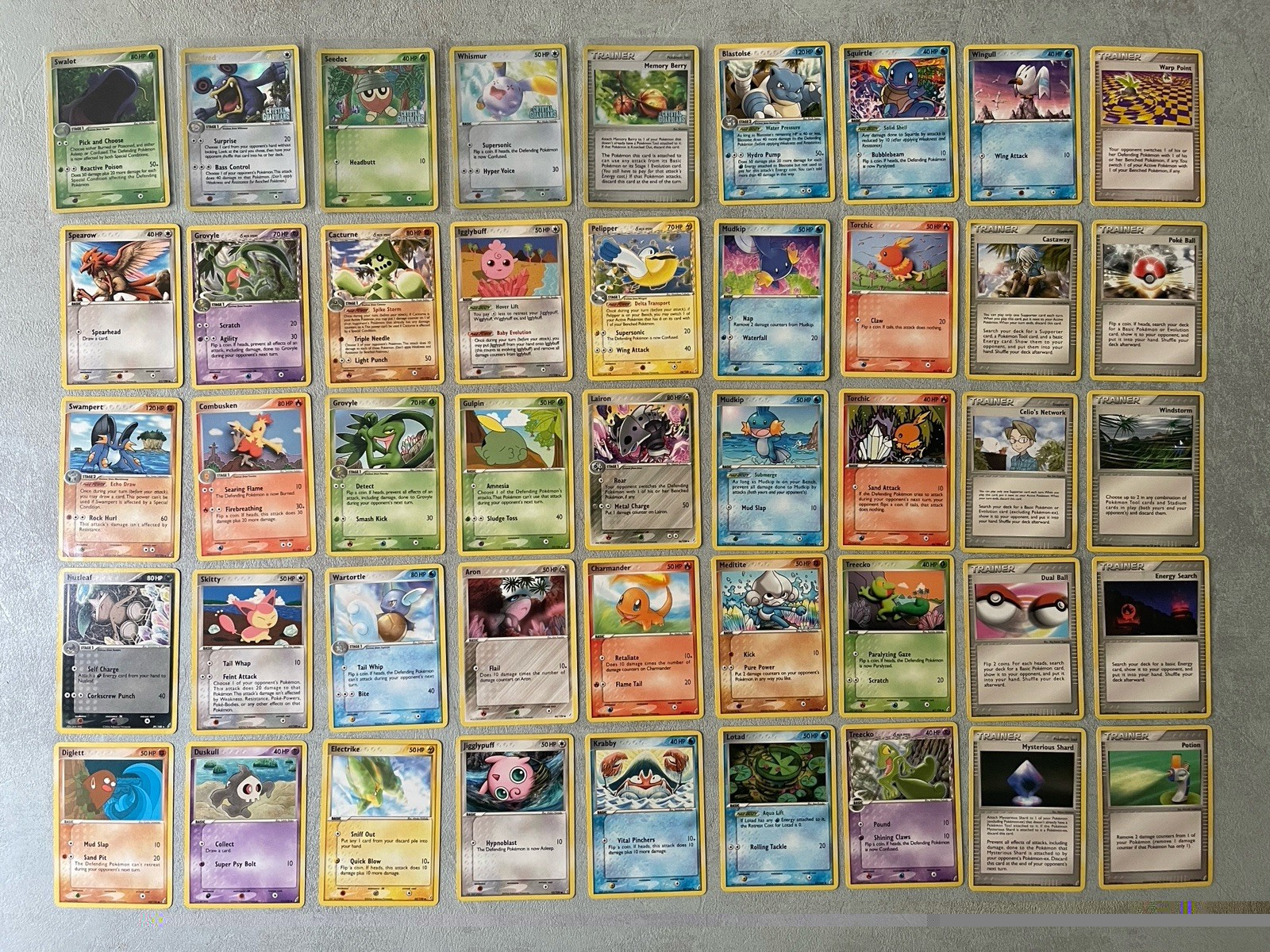 Pokémon EX Crystal Guardians Bundle x45 Inc Stamped Reverse Holos No Duplicates