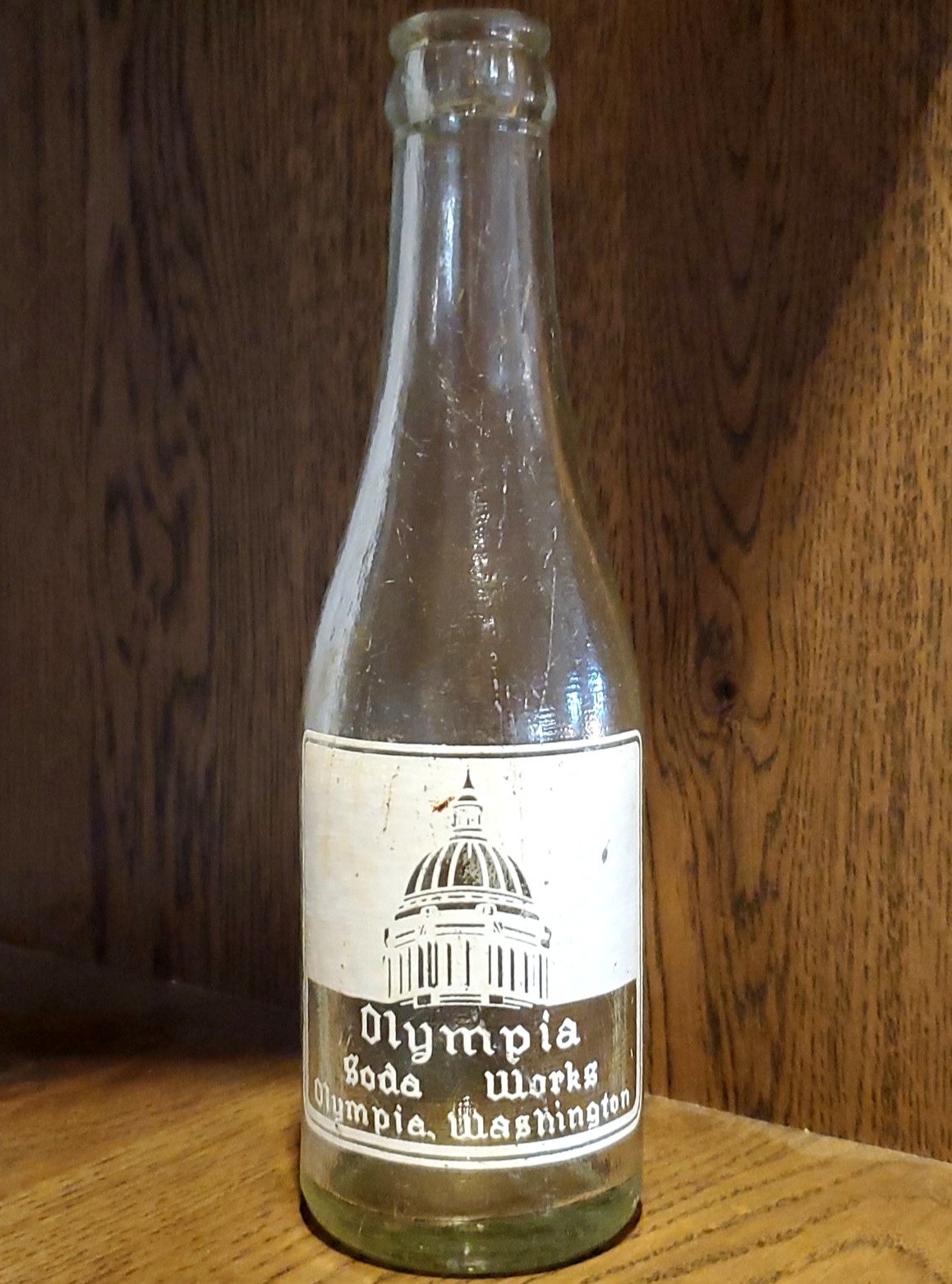 Olympia Soda Works Painted ACL Bottle Tiny McNamara 7oz 1946