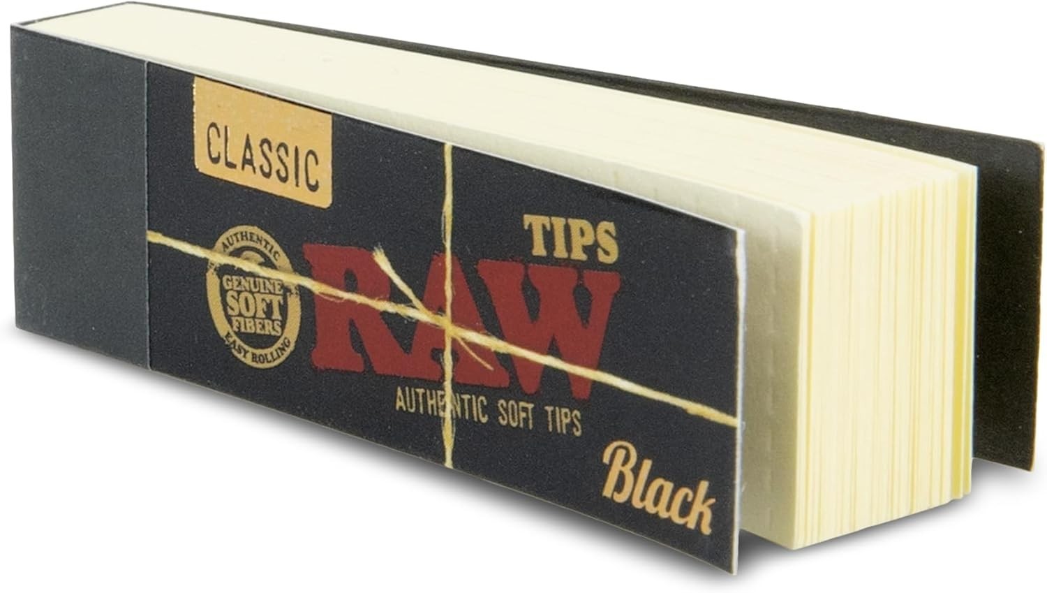 RAW Black Rolling Tips | 5 Packs | 50 Tips Per Pack