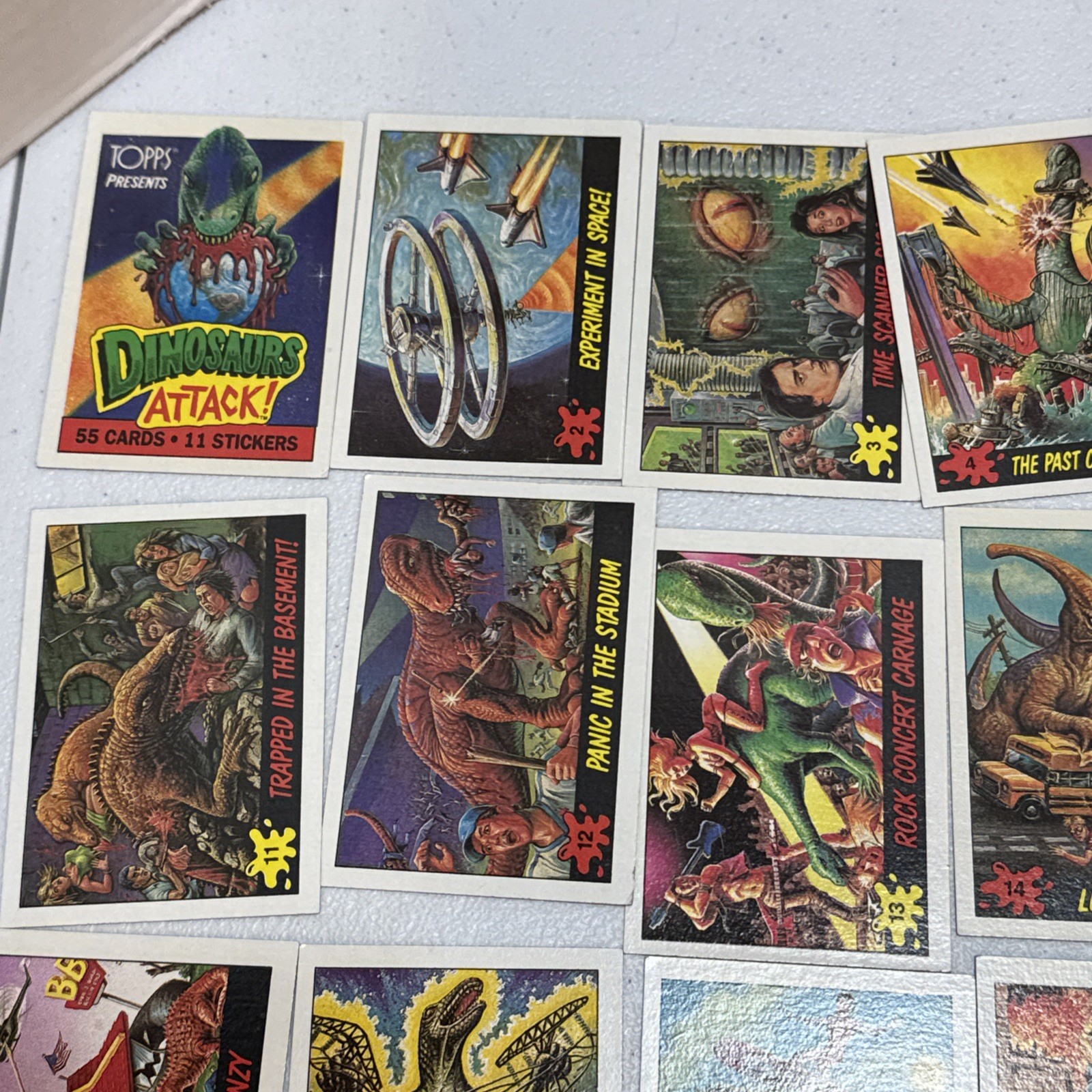 Topps Dinosaurs Attack Complete 55 Base Card Set & 11 Stickers Set #DA1