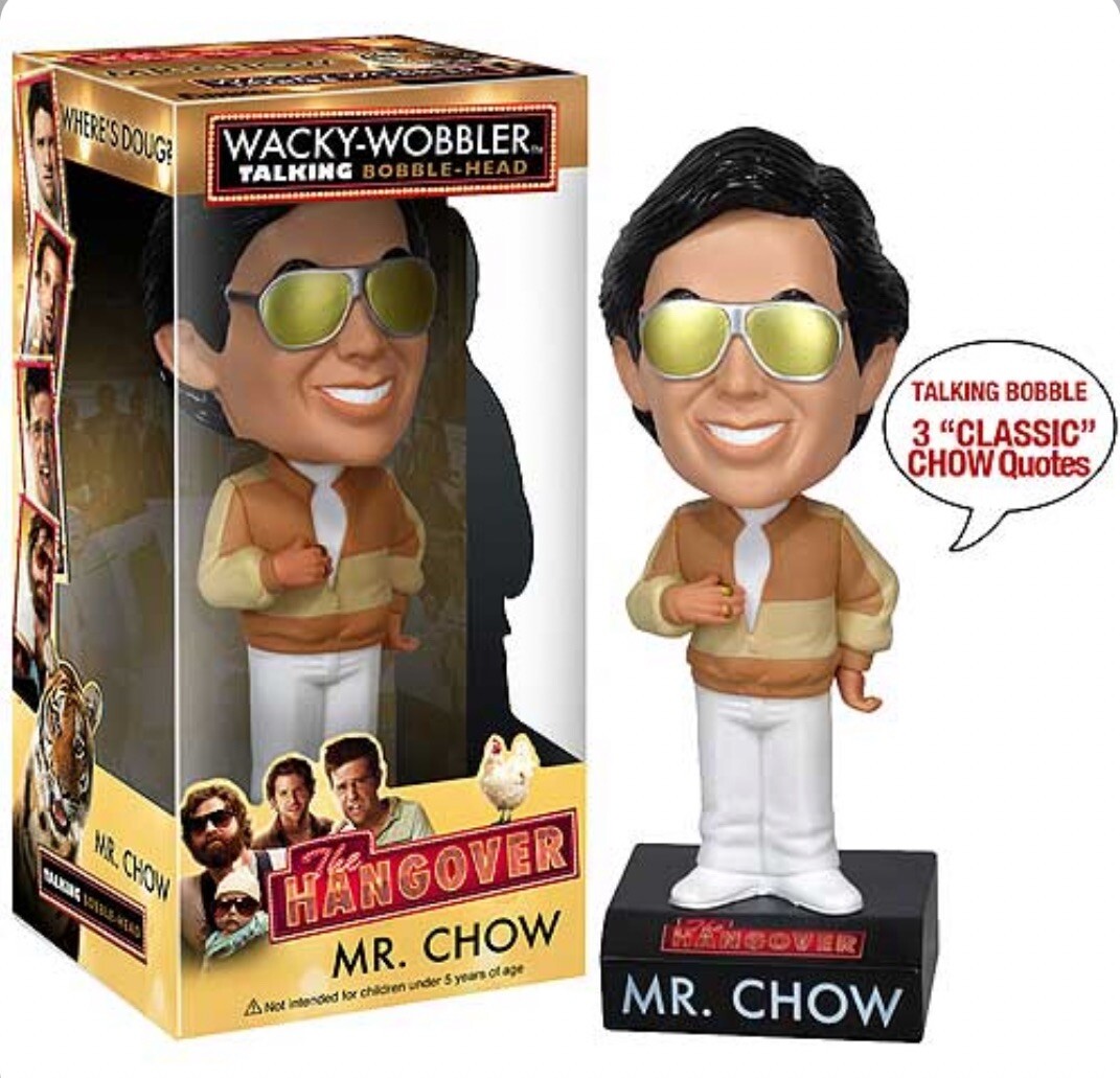 2010 Funko Wacky Wobbler Talking Bobble Head MR. CHOW The Hangover – New/Sealed