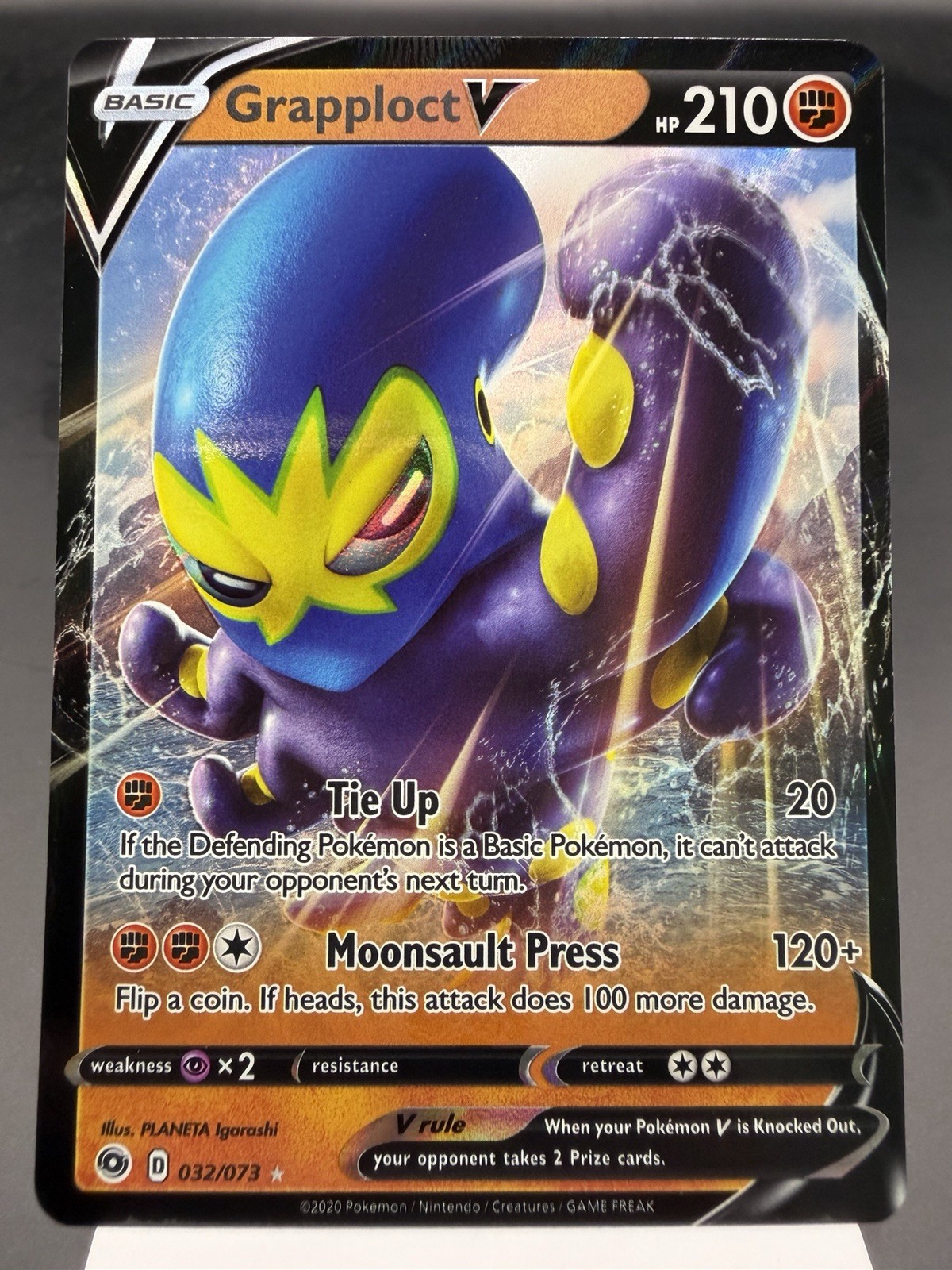 Grapploct V 032/073 – Ultra Rare Holo – SWSH Champions Path Pokemon Card MINT