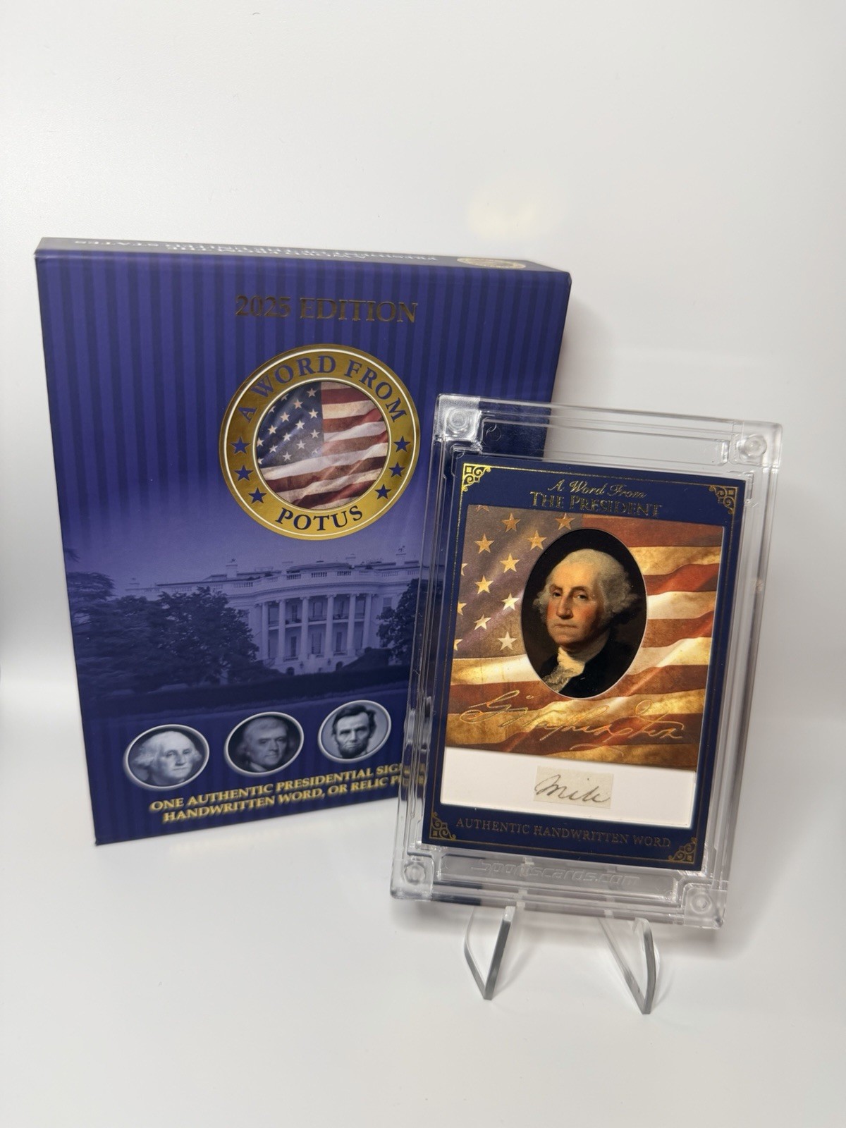 George Washington Authentic Handwritten Word Relic | A Word From POTUS
