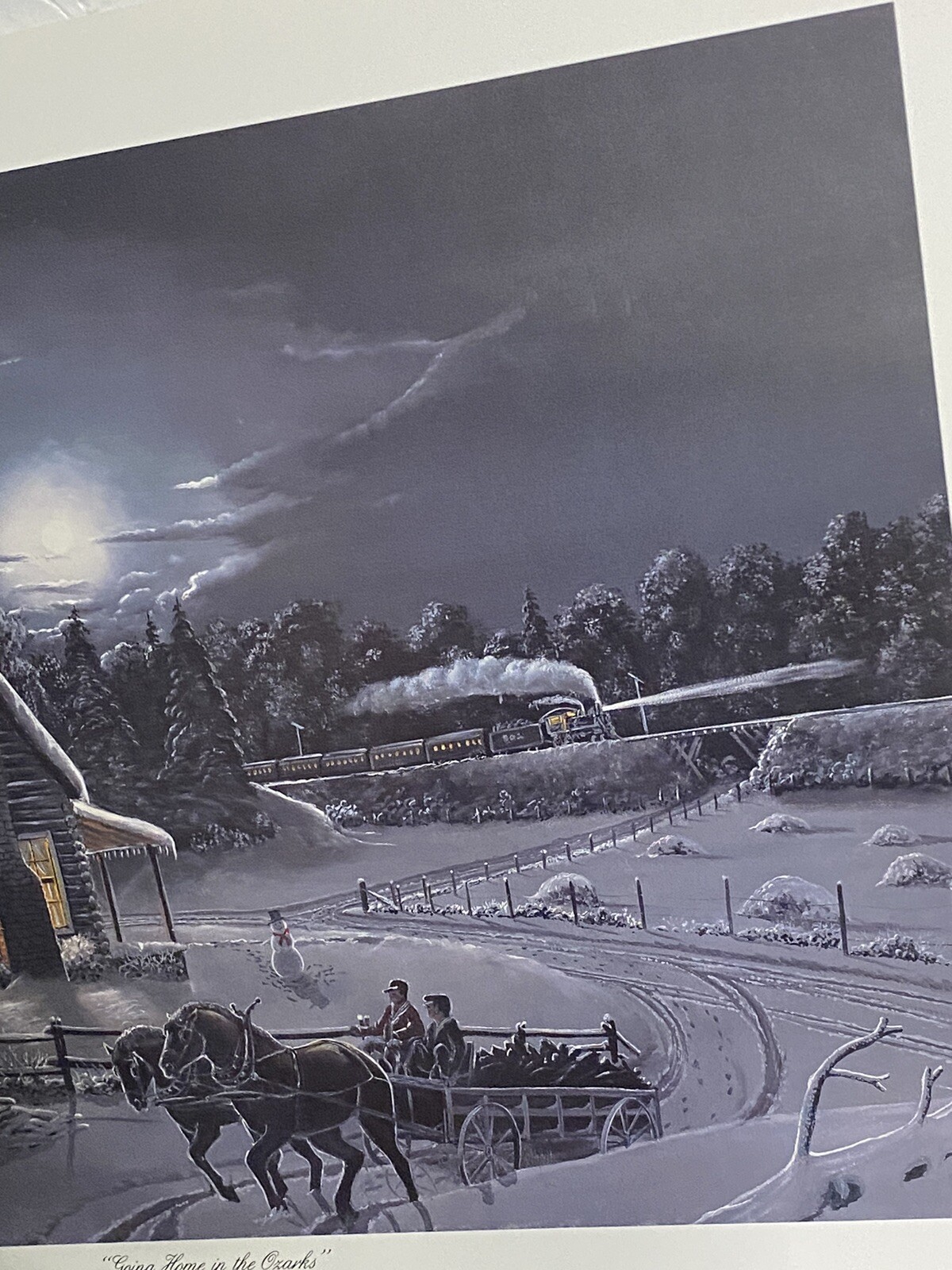 Jim Taylor – Stegeman Gallery Print ” Going Home in the Ozarks” Winter Scene