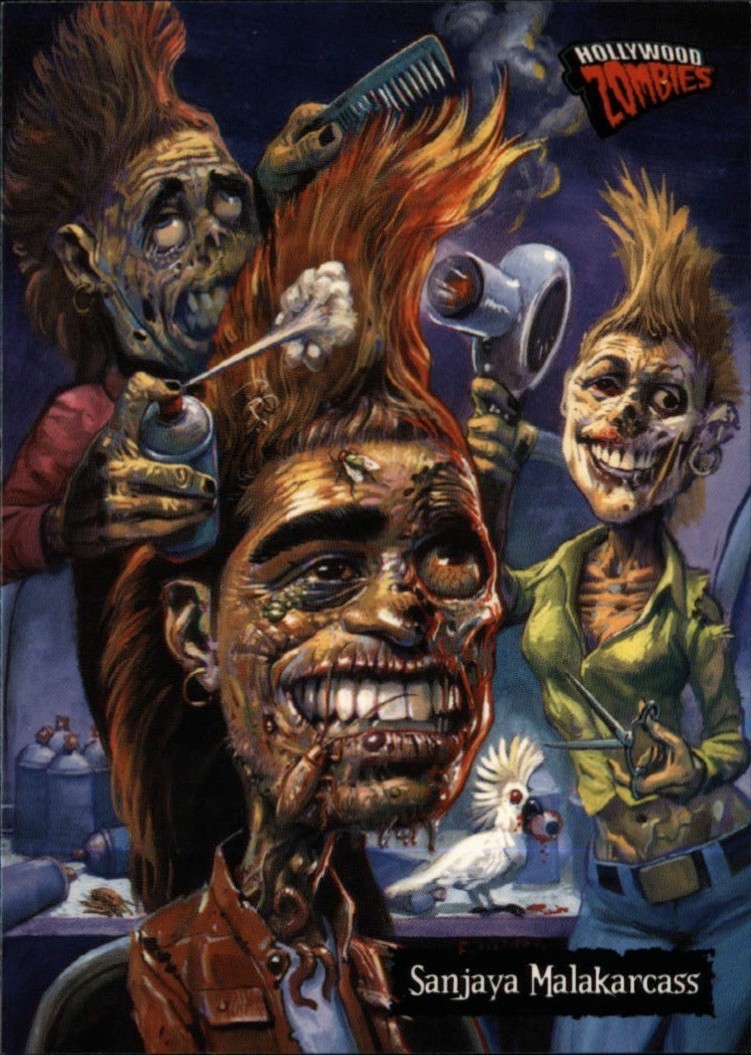 2007 Topps Hollywood Zombies Sanjaya Malakarcass Parody Card #51