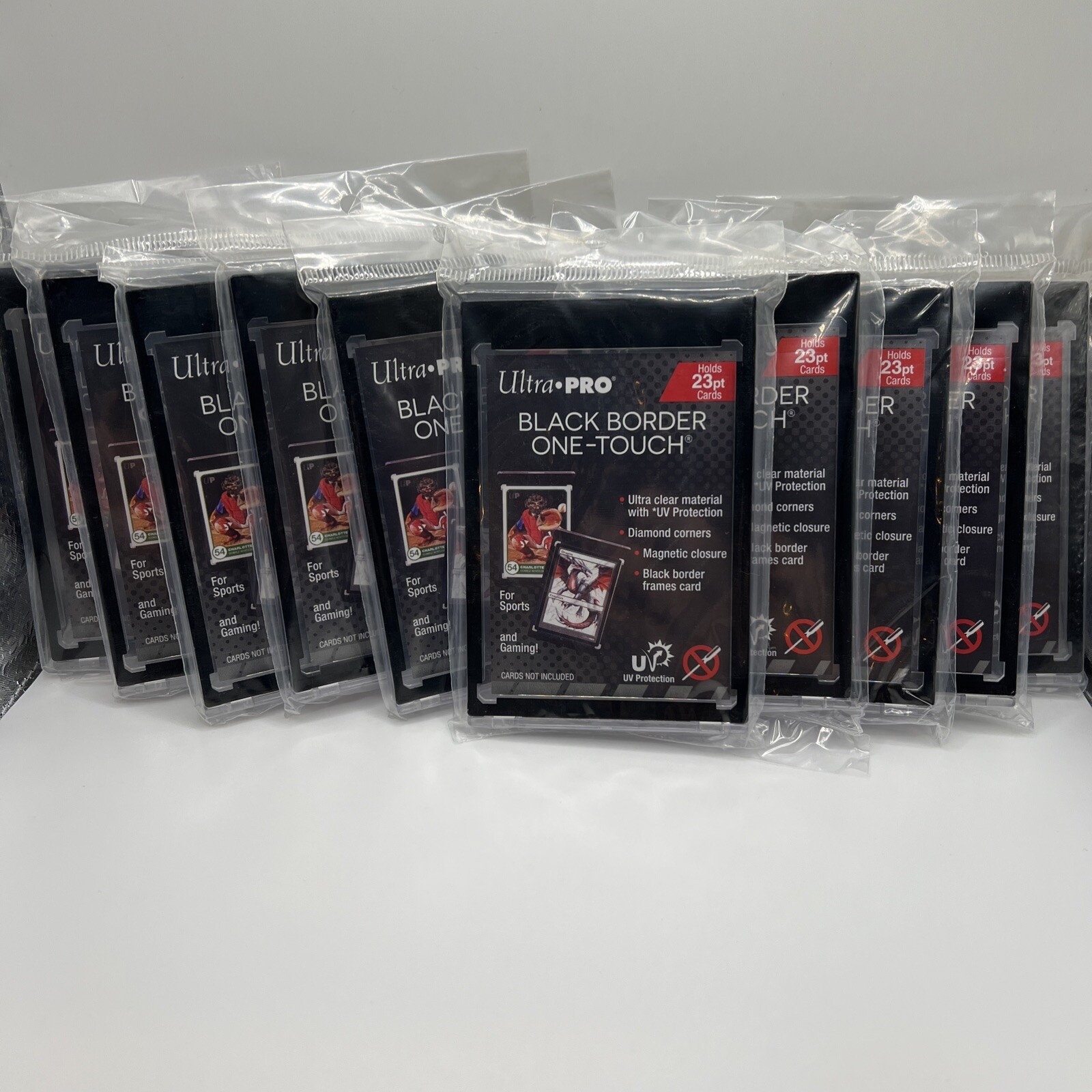 Ultra Pro One-Touch Magnetic Card Holder BLACK BORDER 23pt Point – Lot of 10 TCG