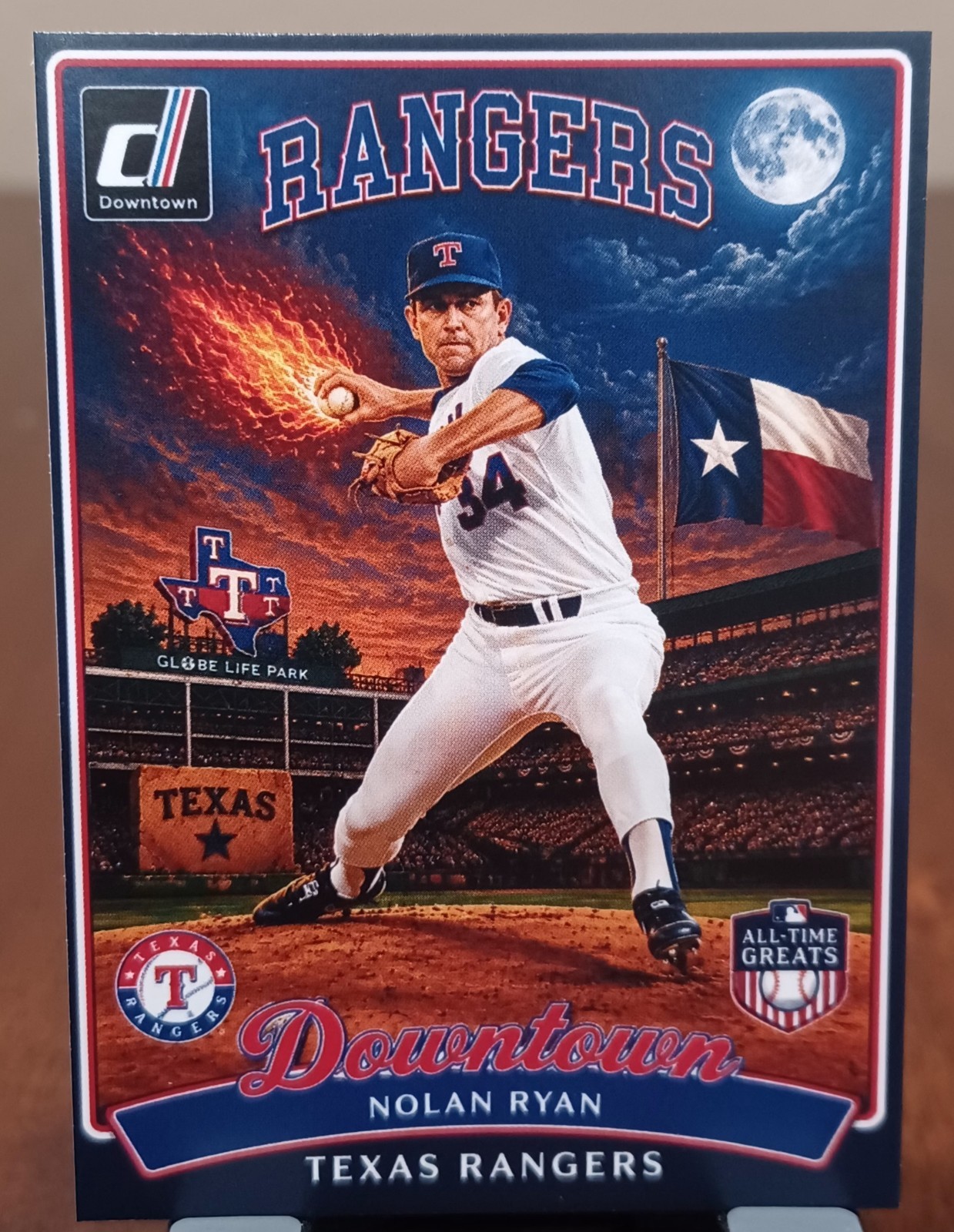 2026 Nolan Ryan “Custom Fan Art” Downtown & Kaboom Inspired Sports Card.