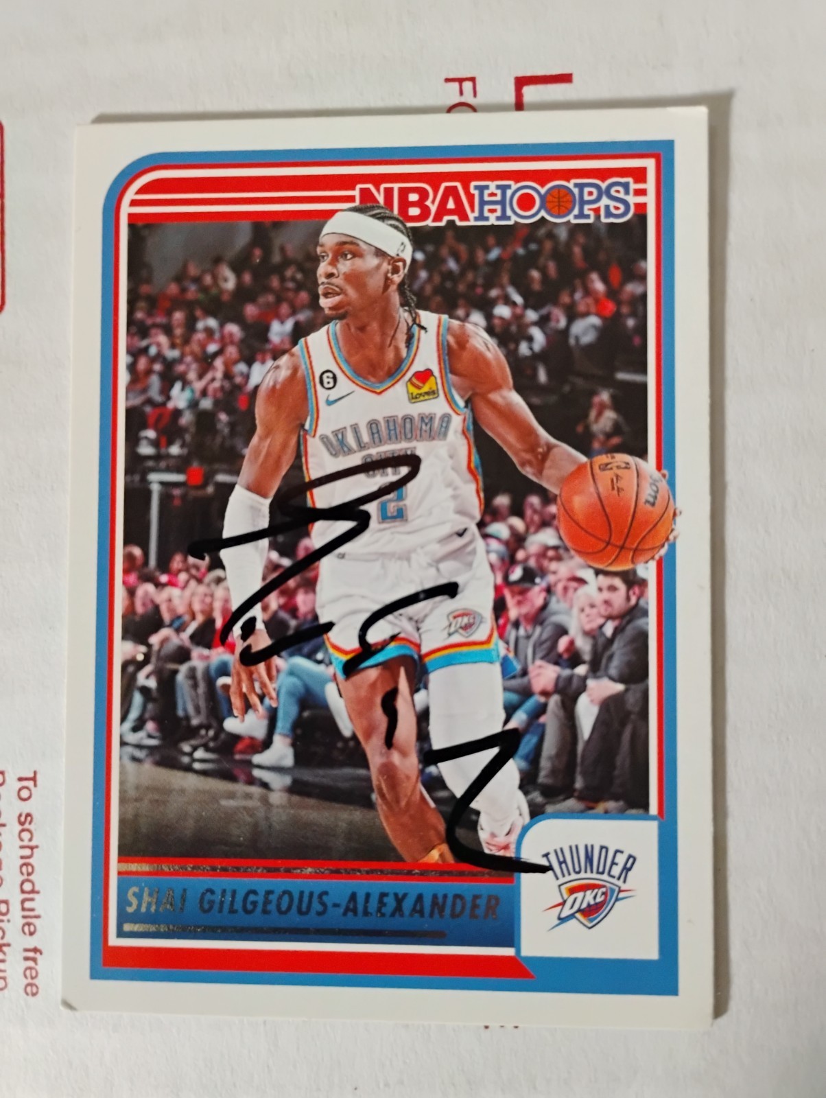 SGA SHAI GILGEOUS ALEXANDER NBA CHAMPS FINALS MVP SIGNED AUTOGRAPH TRADING CARD