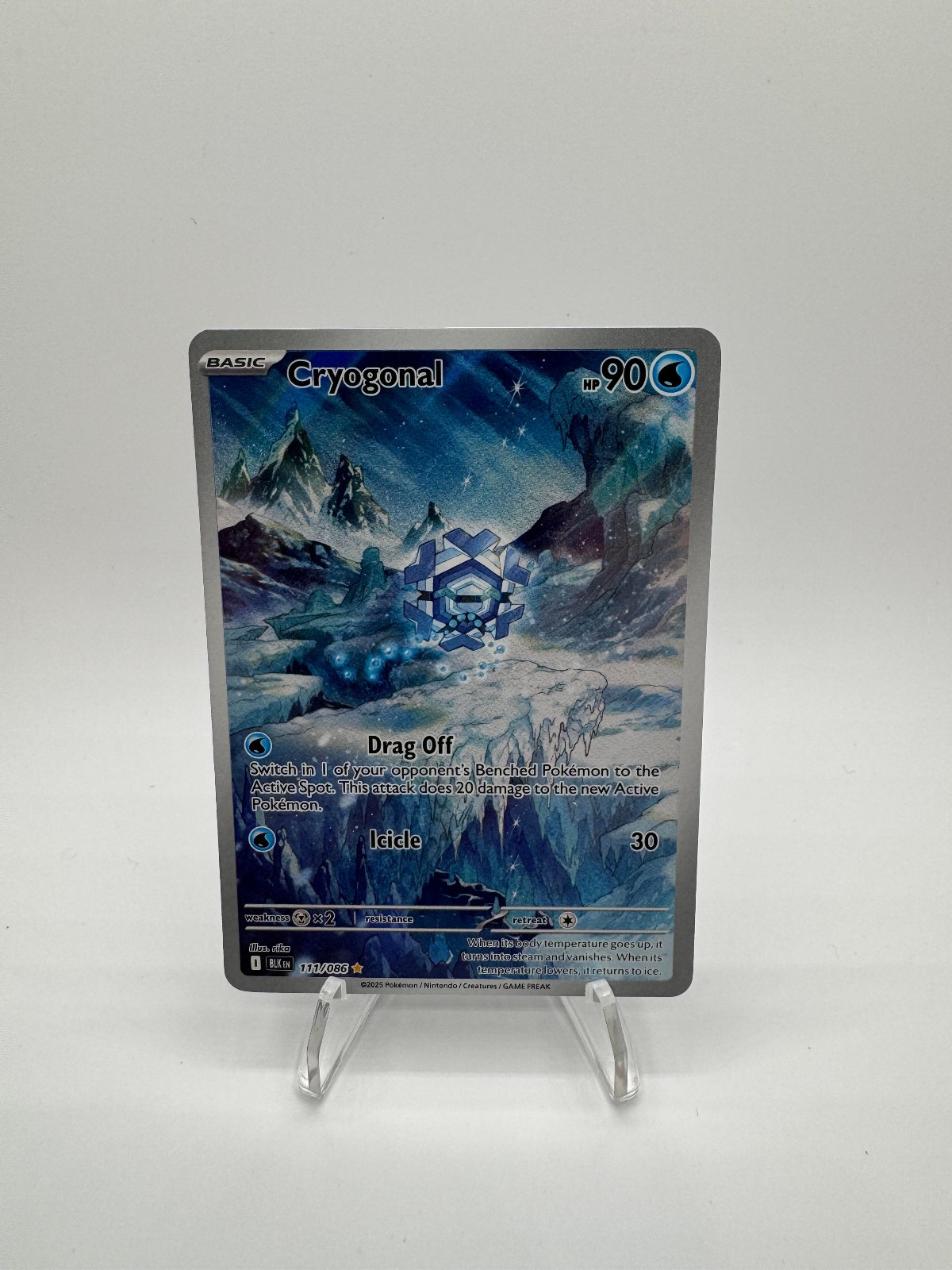 Pokemon TCG Cryogonal Illustration Rare 111/086 Black Bolt NM